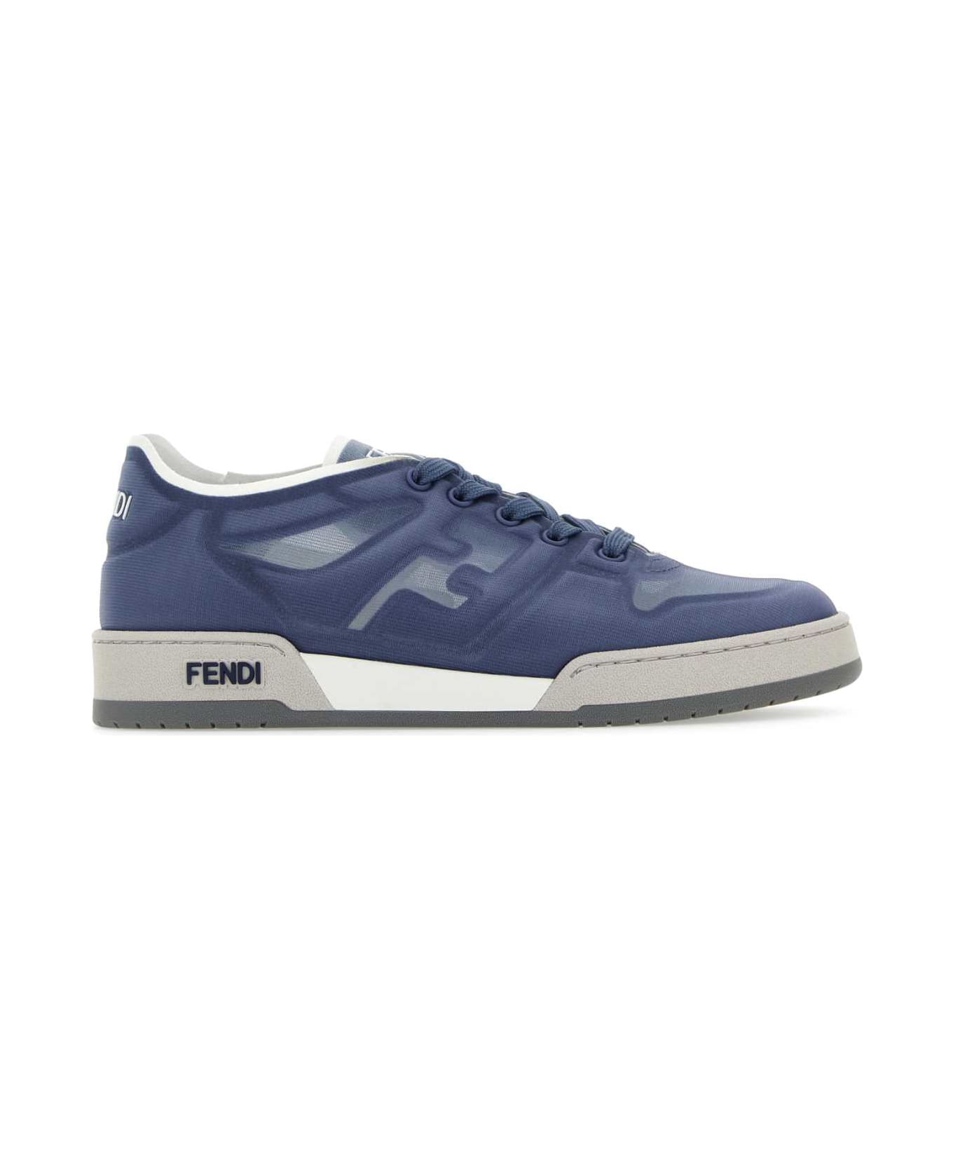 Fendi Air Force Blue Mesh Fendi Match Sneakers - PERFECTBIANCO