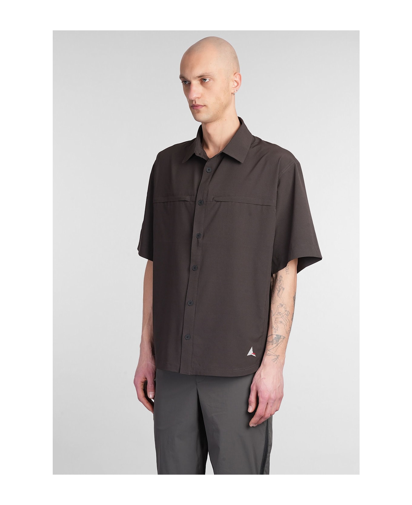 ROA Dot Air Shirt Shirt In Brown Polyamide - brown シャツ