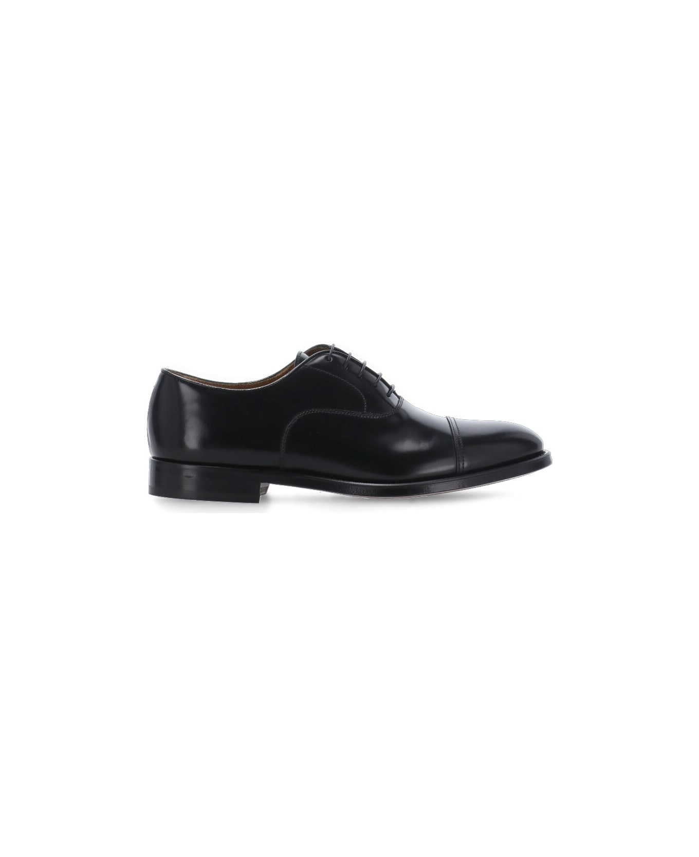 Doucal's Smooth Leather Lace-up Shoes - Black ローファー＆デッキシューズ