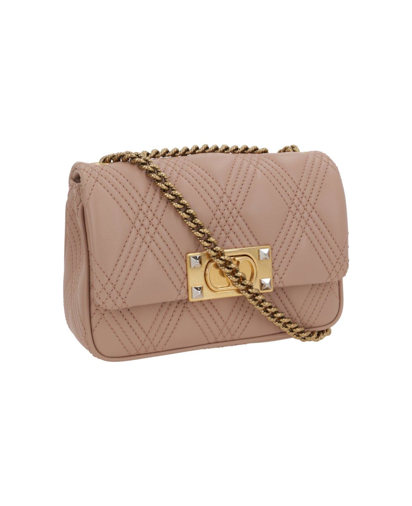 Valentino Garavani Garavani Rockstud Foldover Top Shoulder Bag - Pink