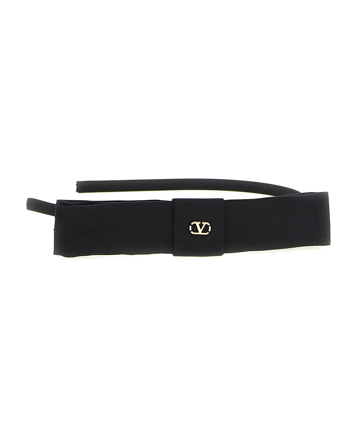Valentino Garavani Vlogo Signature Headband - Black  