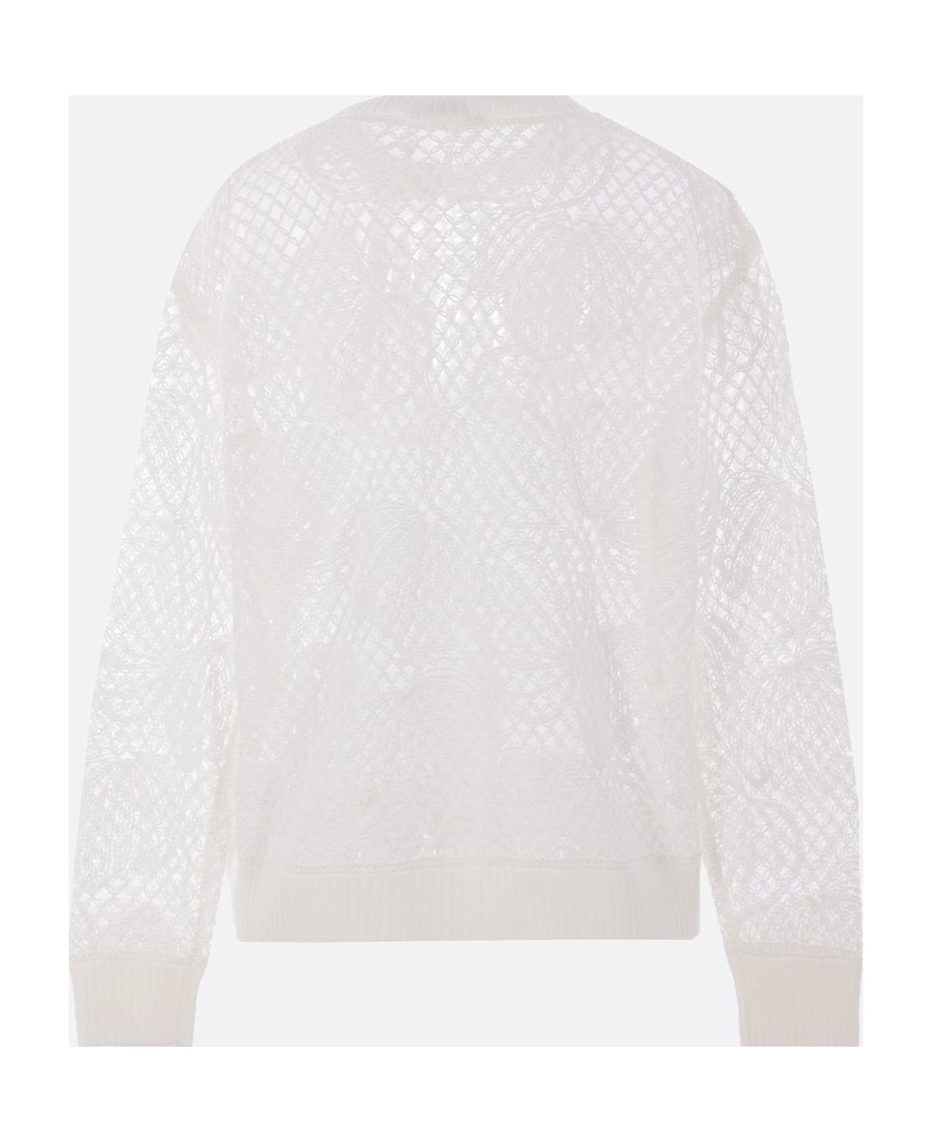 Max Mara Farea Sweater In Crochet - Brown