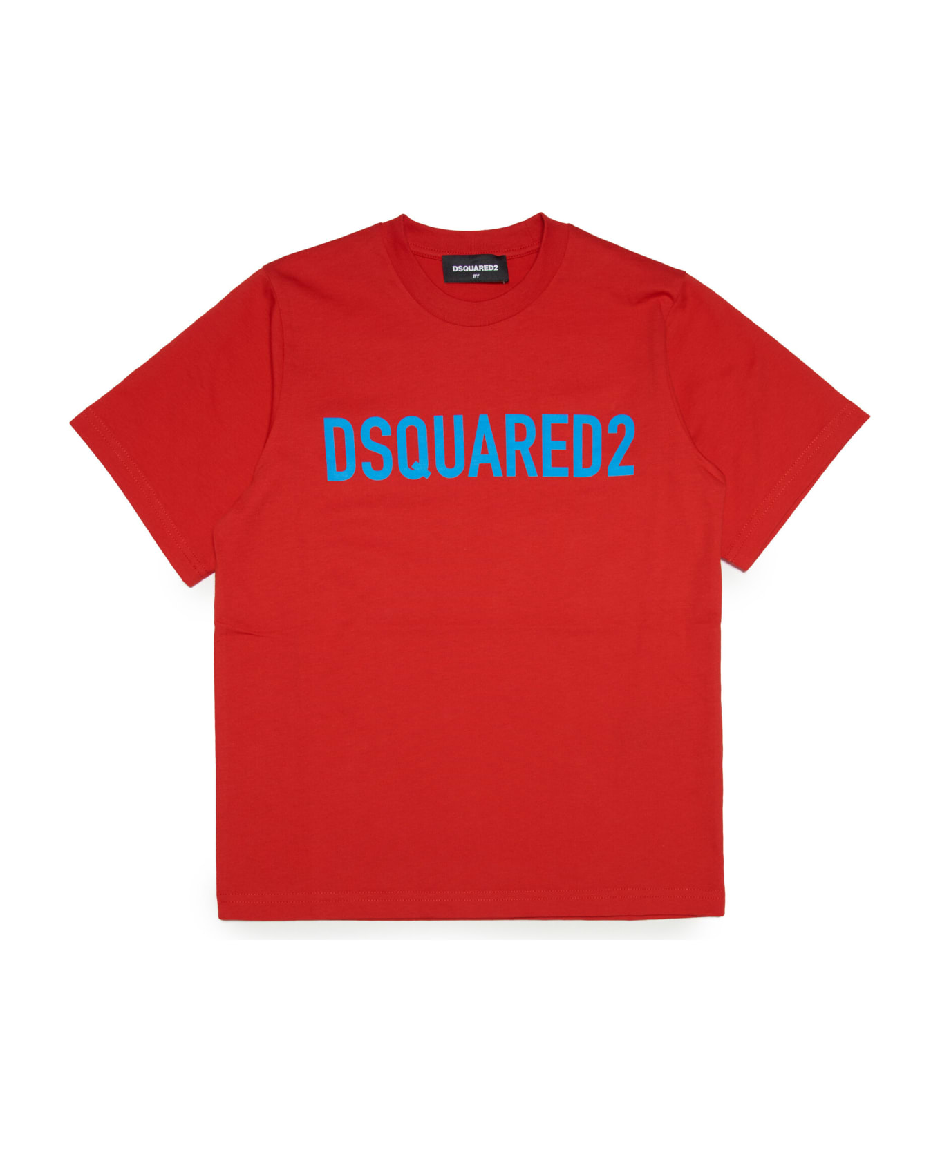 Dsquared2 D2t857u Slouch Fit-eco T-shirt Dsquared Red Organic Cotton T-shirt With Logo - Rosso