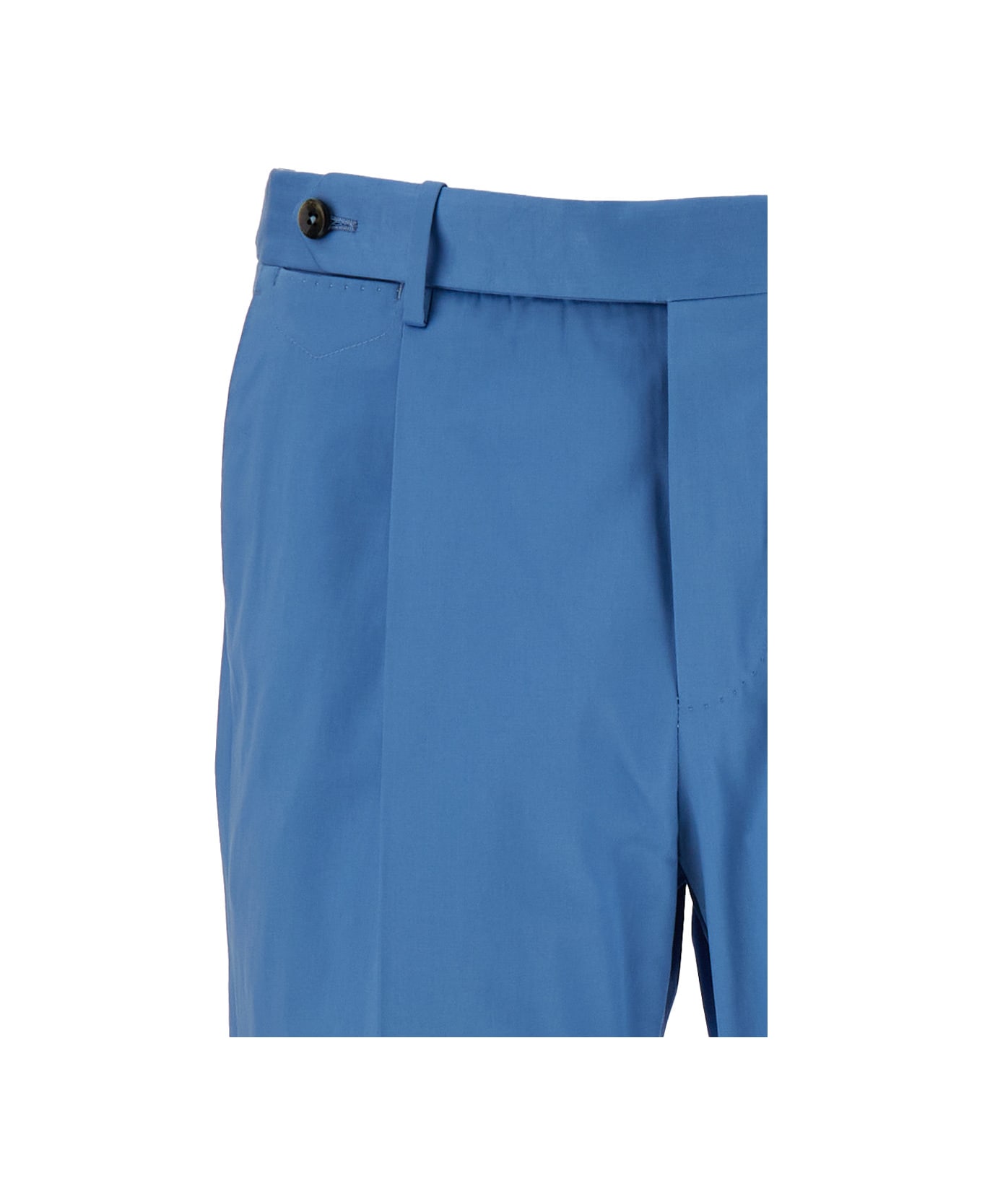PT01 Light Blue Slim Fit Tailoring Pants In Cotton Blend Man - Light blue
