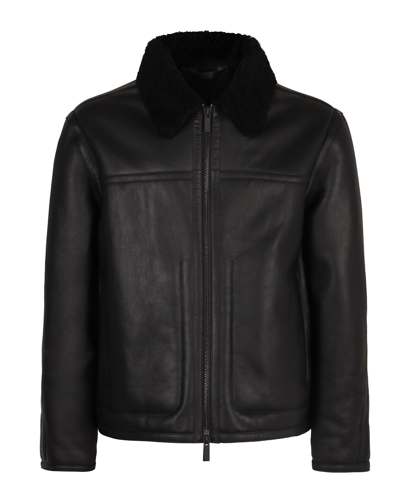 Calvin Klein Leather Jacket - Black