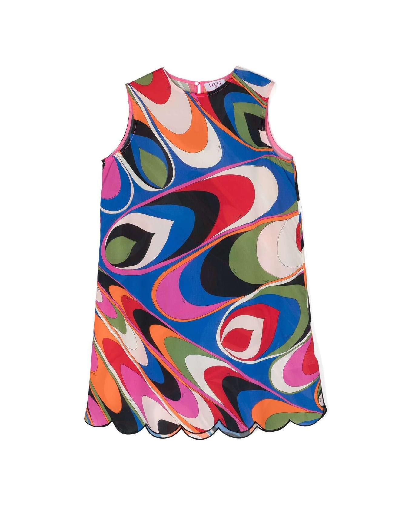 Pucci Multicoloured Wave Print Sleeveless Dress - Multicolour