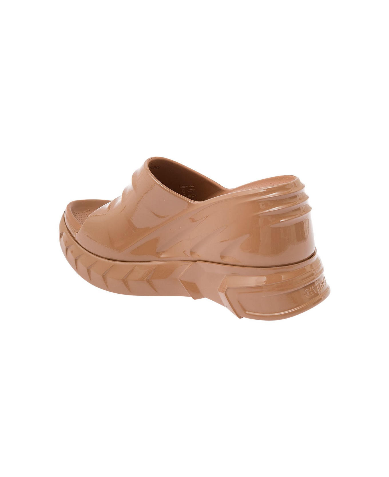 Givenchy Clay Color 'marshmallow' Wedge In Rubber Woman - Beige サンダル