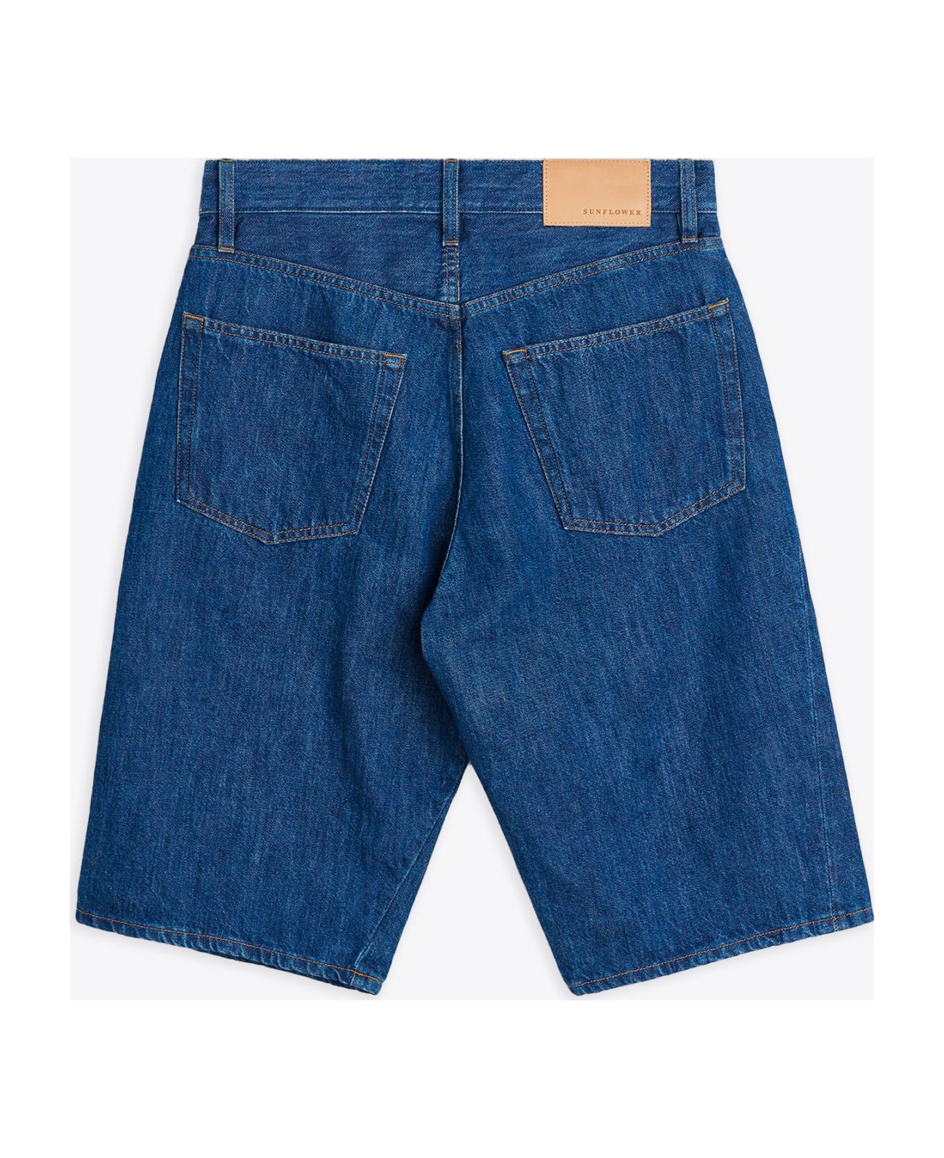 Sunflower #5090 Blue rinse denim shorts - Wide Twist Shorts - Blu