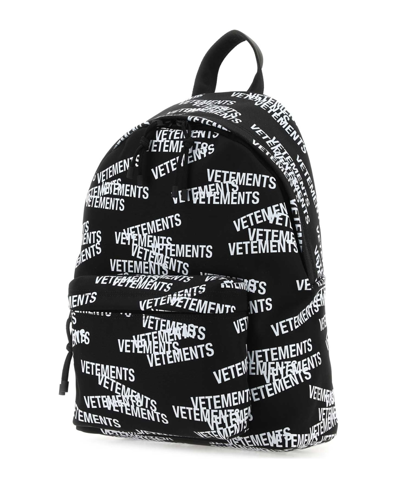 VETEMENTS Black Nylon Backpack - BLACK