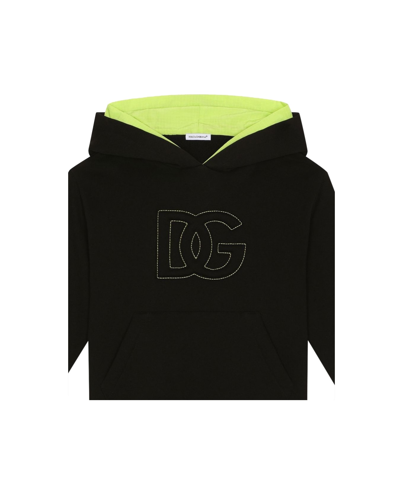 Dolce & Gabbana Dg Logo Hoodie - BLACK