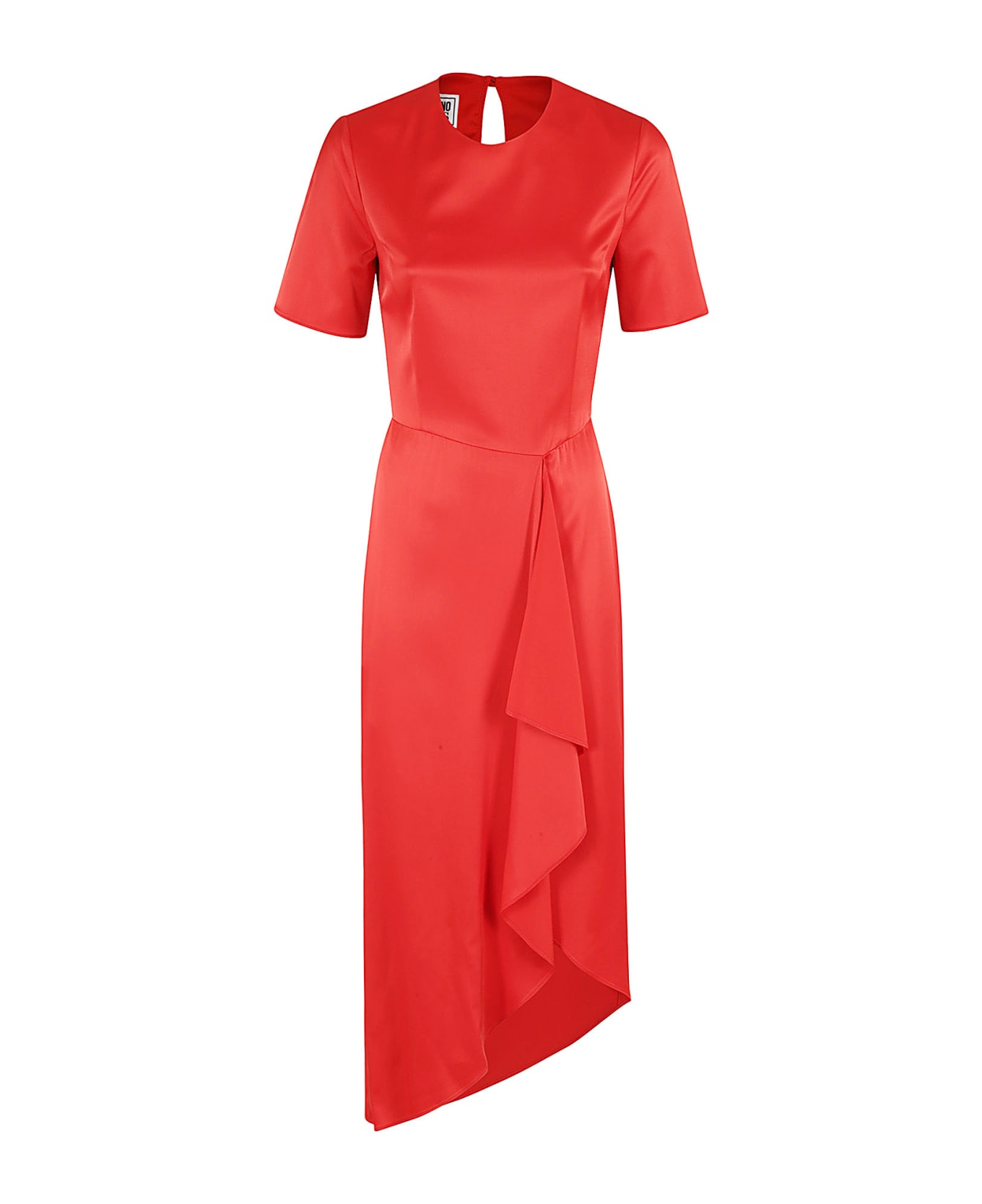 M05CH1N0 Jeans Jeans Cut-out Asymmetric Midi Dress - Rosso