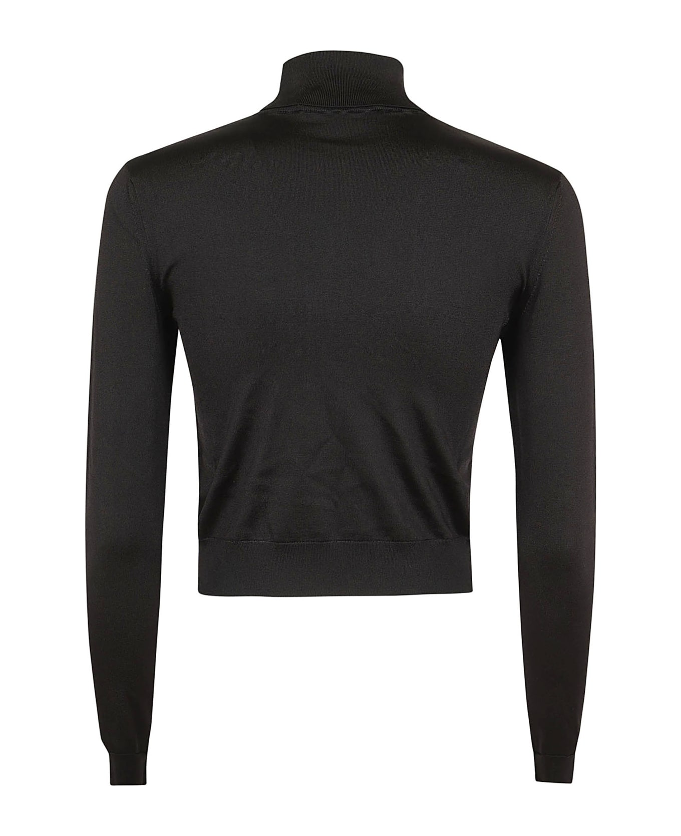 Ralph Lauren Crop Tn-long Sleeve-pullover - Black