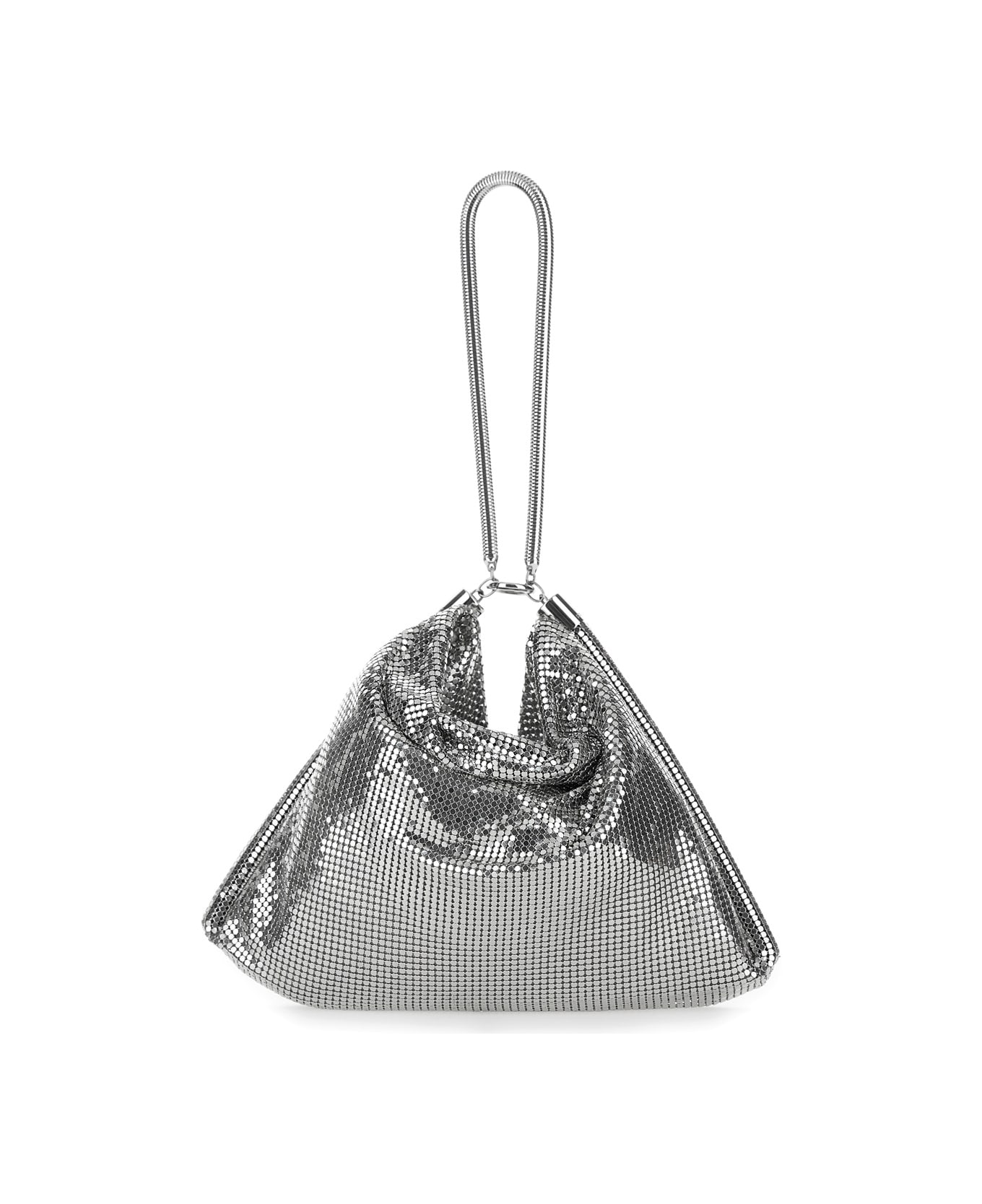 Paco Rabanne 'pixel' Silver Handbag In Metal Mesh Woman - Metallic
