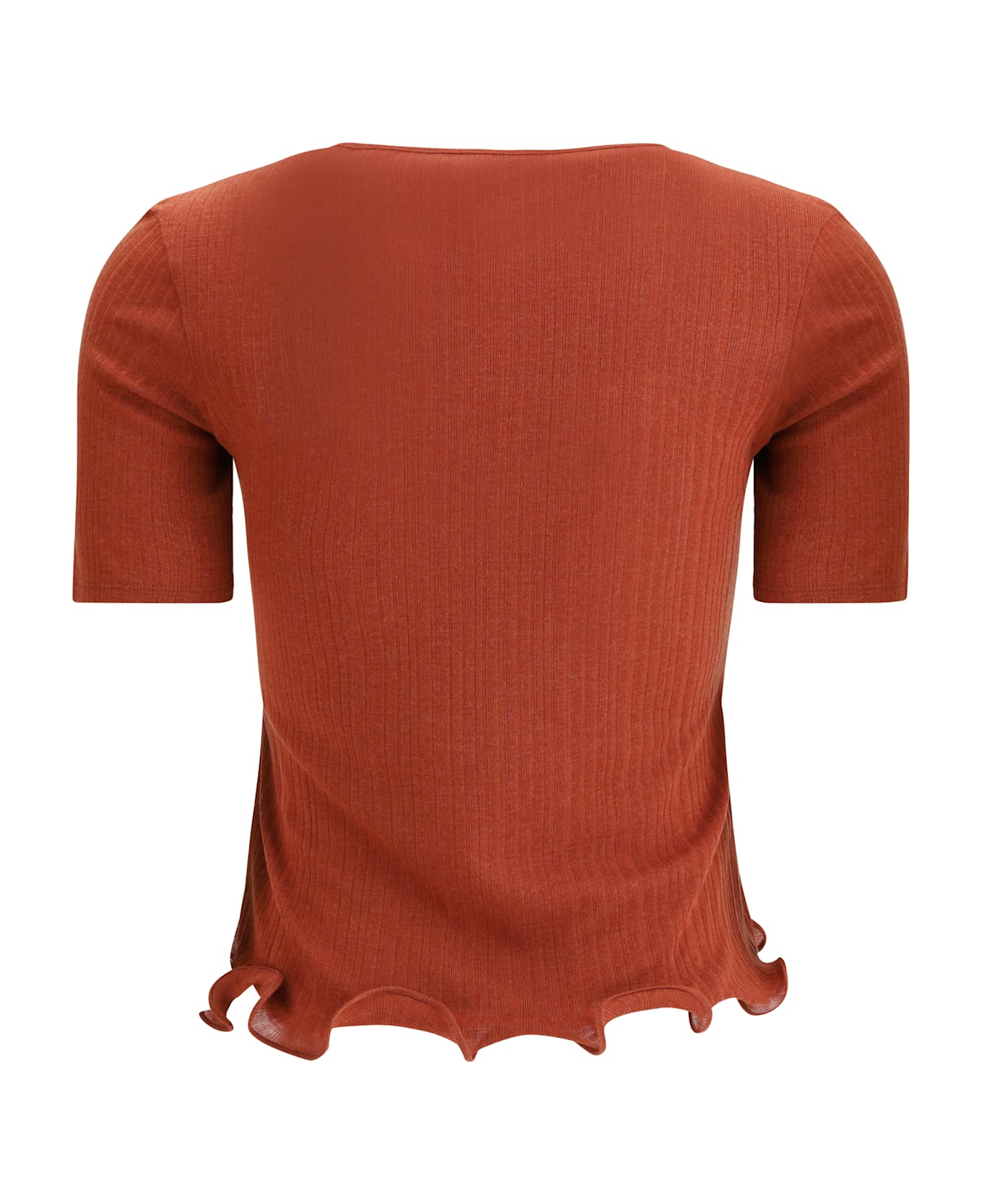 Fendi Short-sleeved Virgin Wool Top