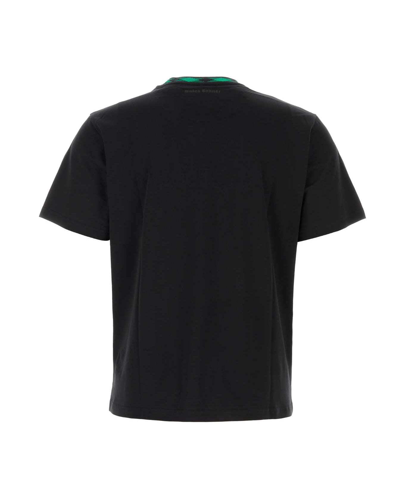 Wales Bonner Black Cotton Original T-shirt - BLACK