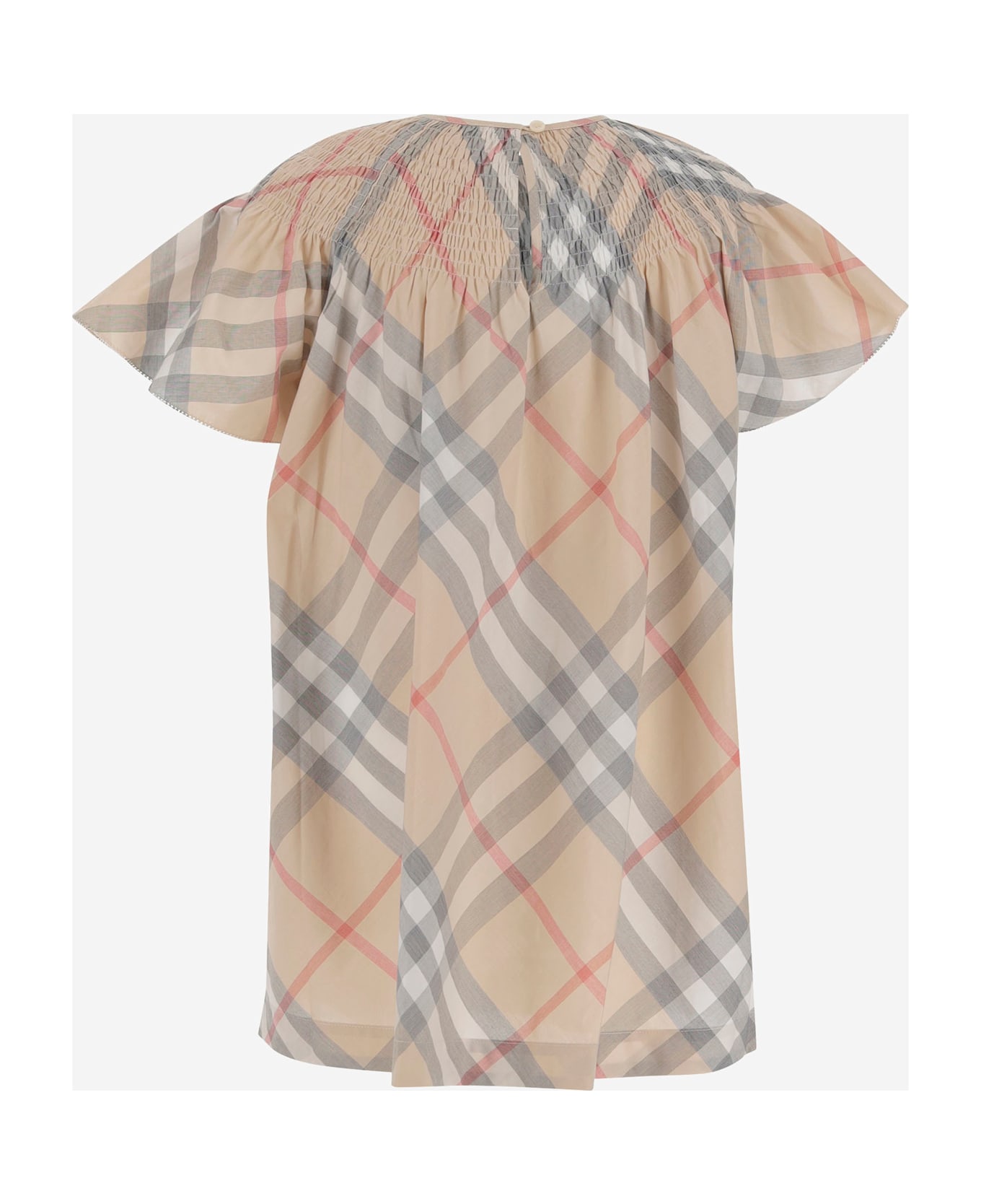 Burberry Cotton Check Dress - Red