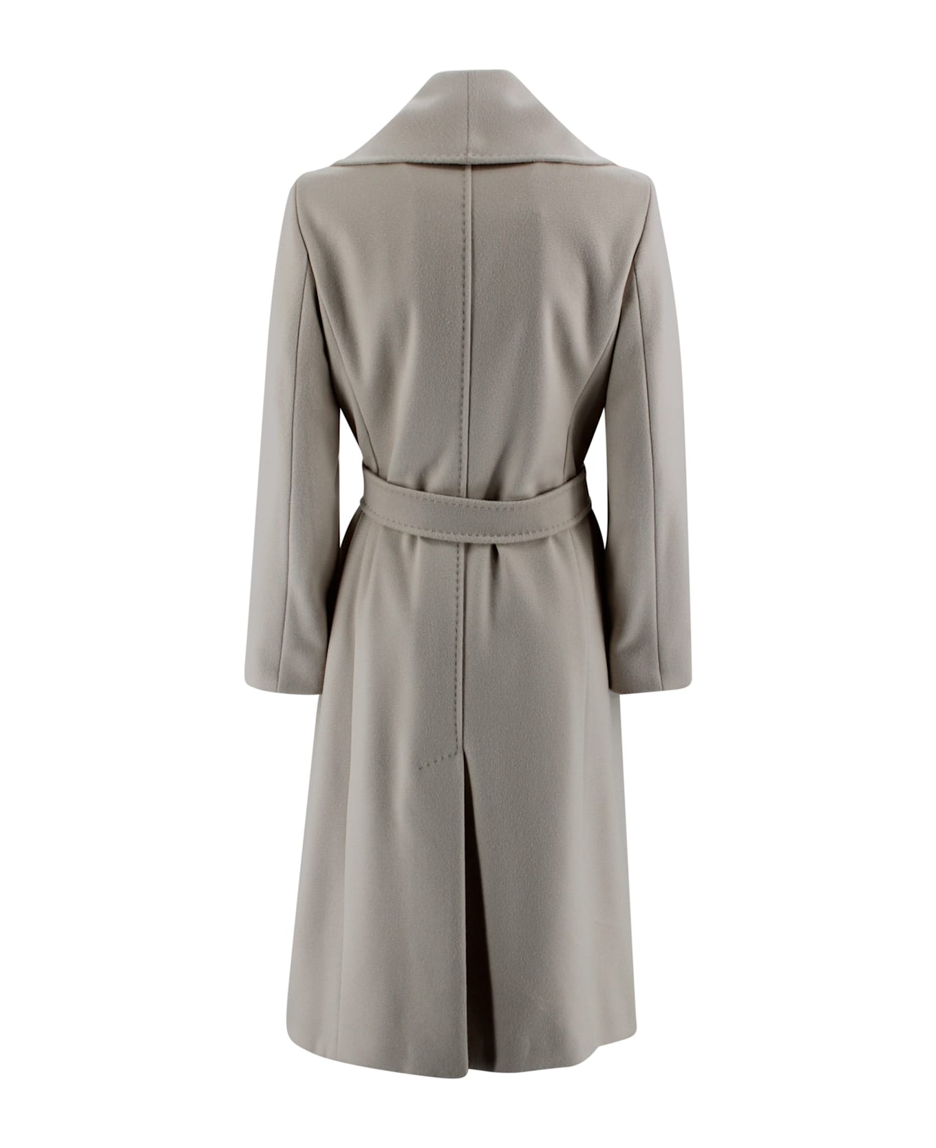 Max Mara Studio Pure Wool Drape Coat - Beige