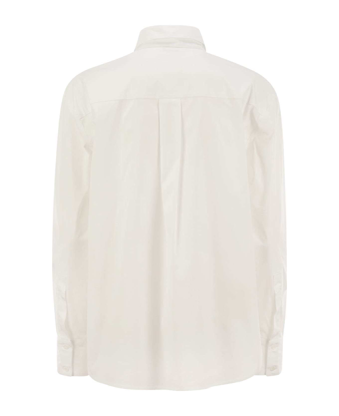 Peserico Stretch Cotton Poplin Shirt - White