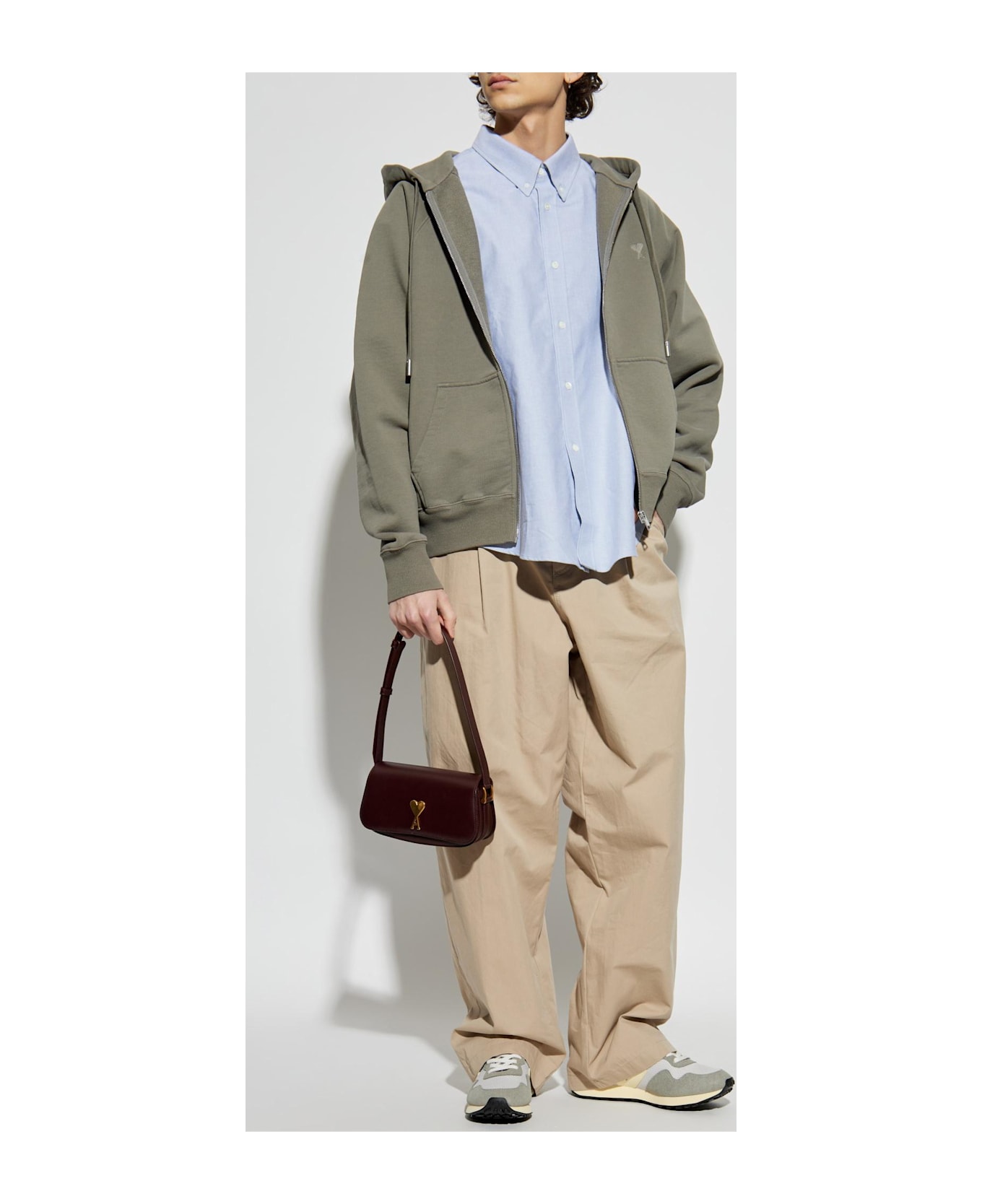 Ami Alexandre Mattiussi Sweatshirt With Logo - GREEN