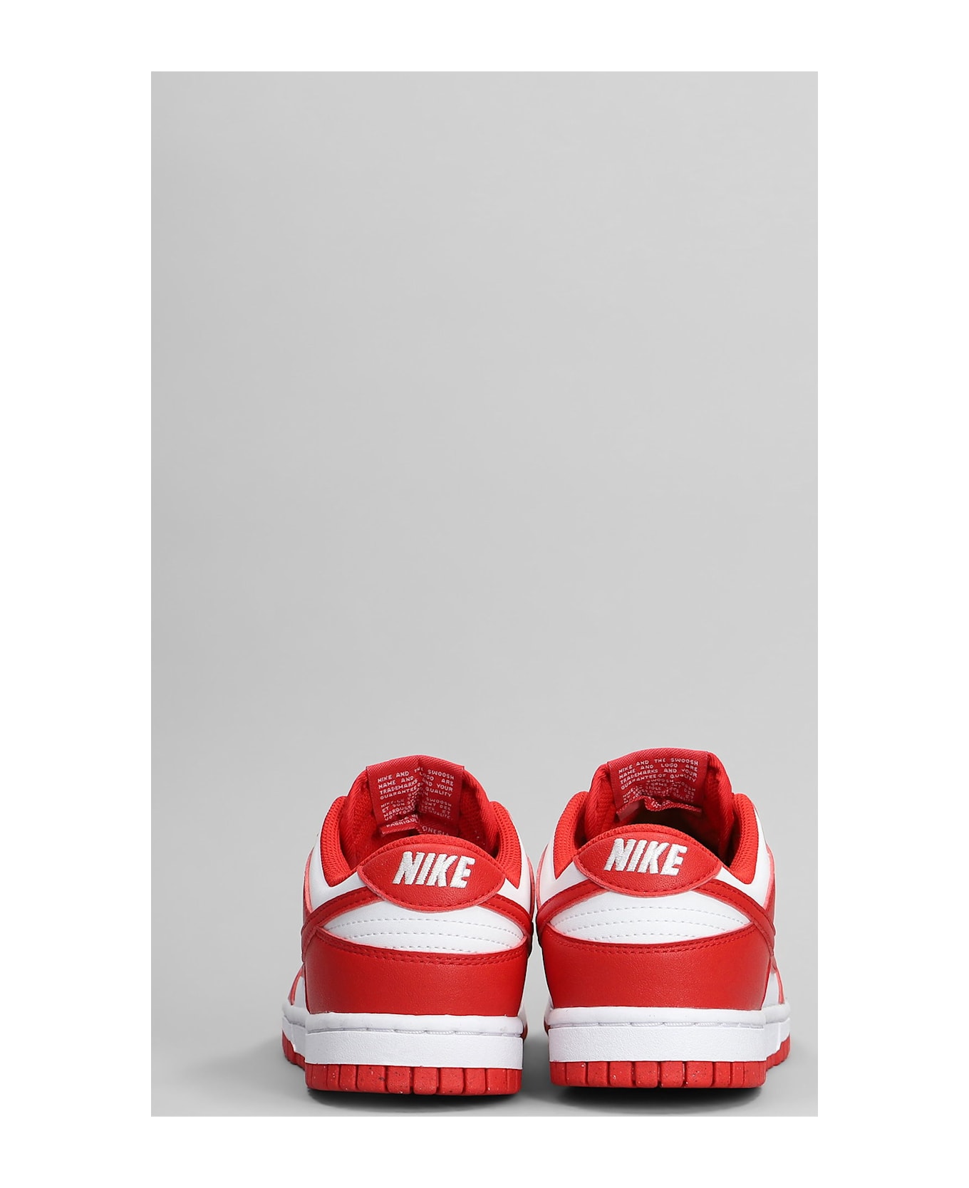 Nike Dunk Low Next Nature Sneakers In Red Leather - red