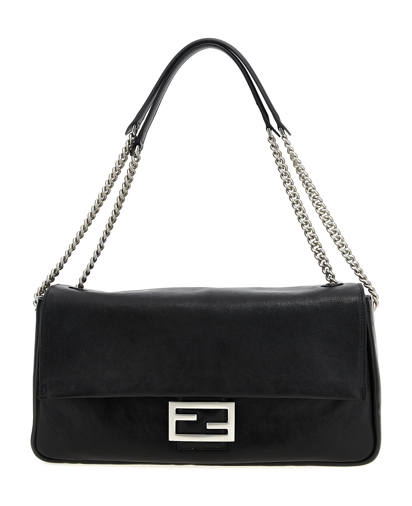 Fendi 
baguette Chain Large
 Shoulder Bag - Nero E Puvibr