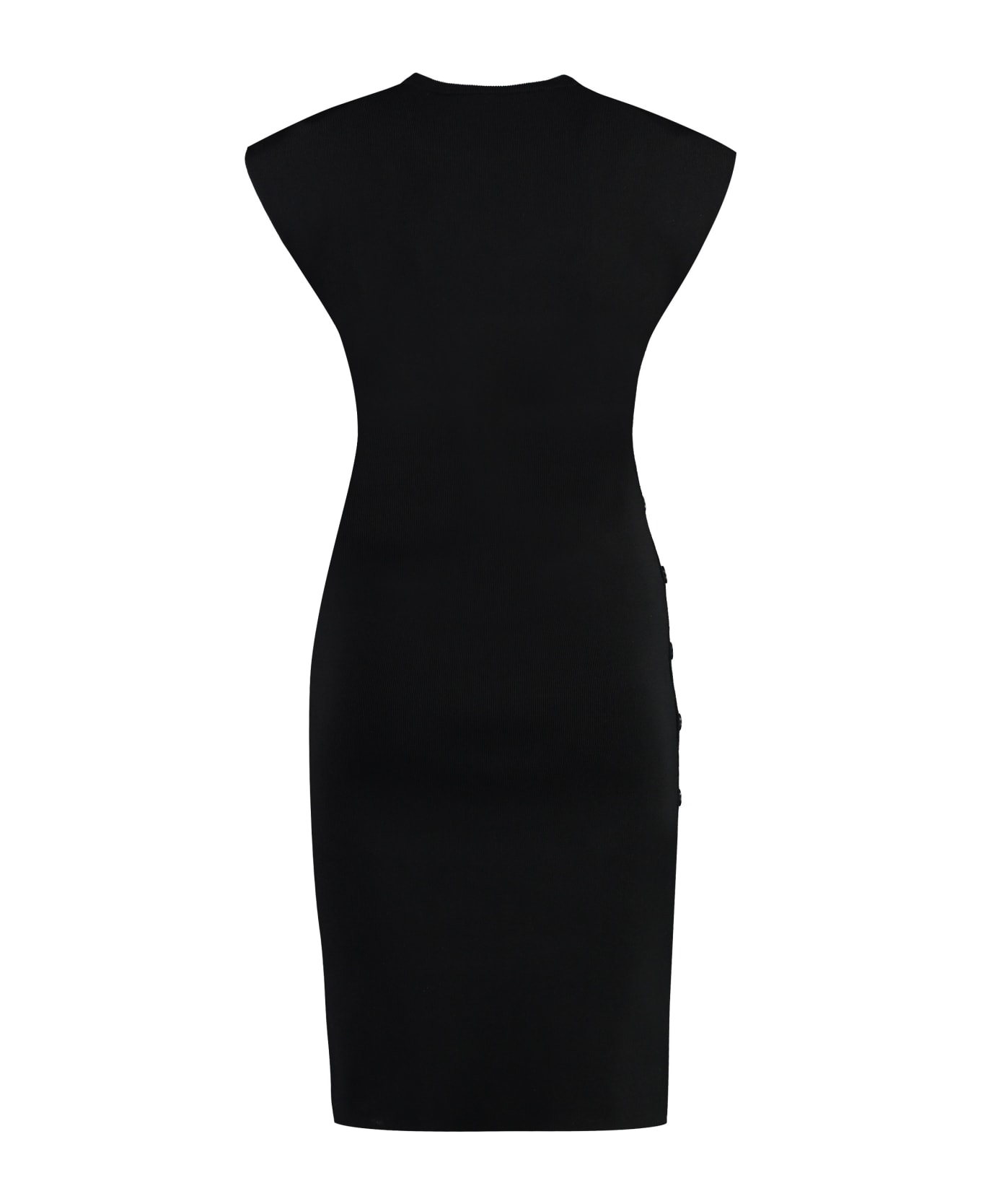 Yves Salomon Ribbed Knit Dress - black