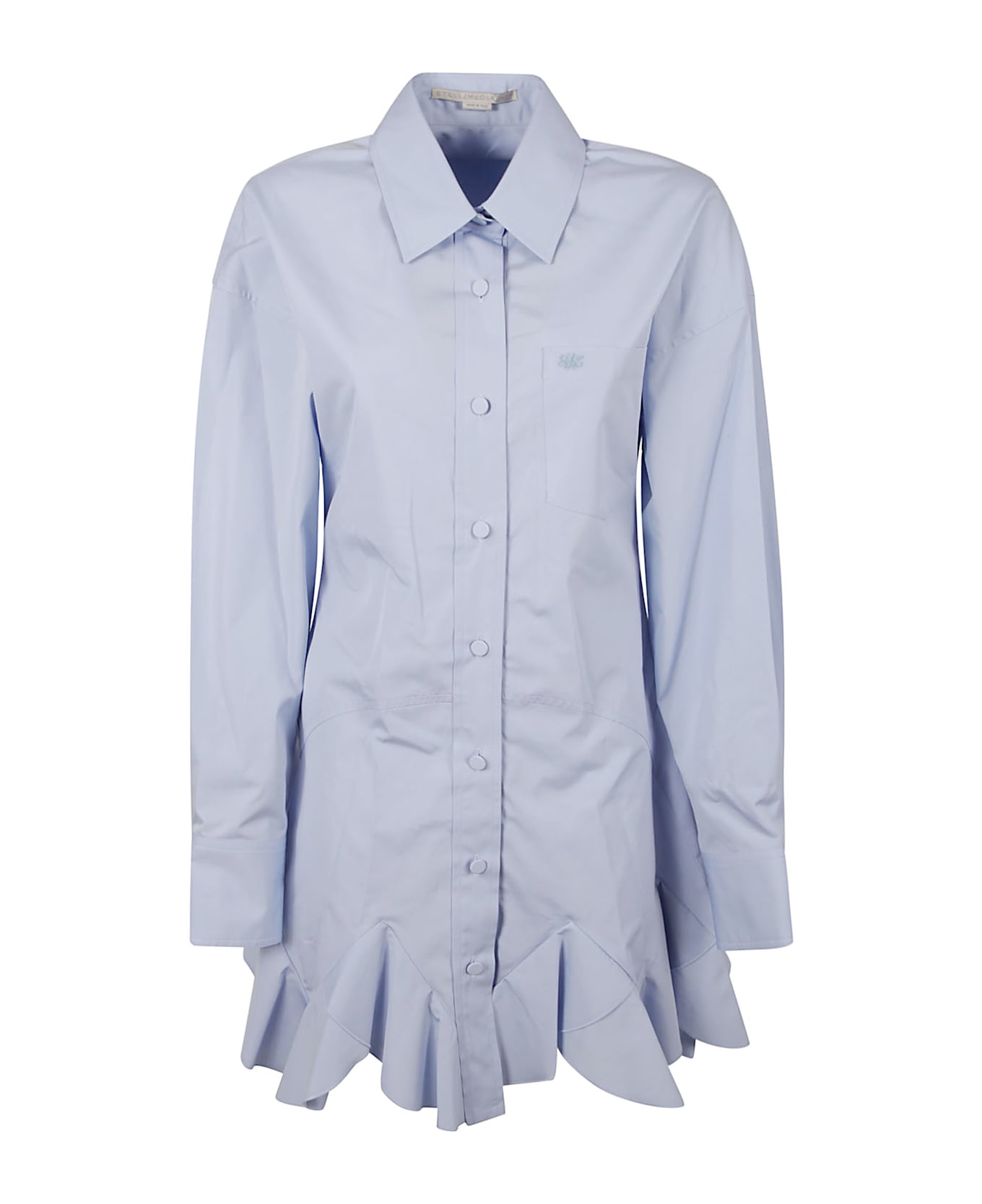 Stella McCartney Ruffled Shirt Dress - Sky Blue