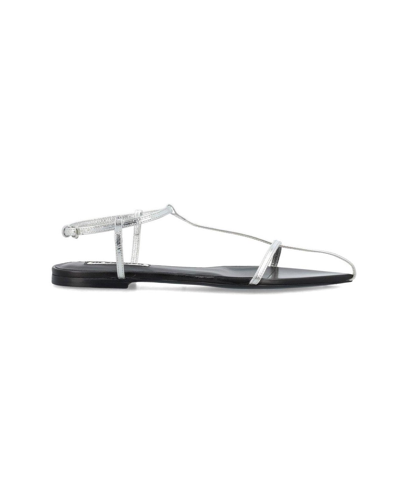 Jil Sander Pointed-toe Caged Sandals - Silver サンダル