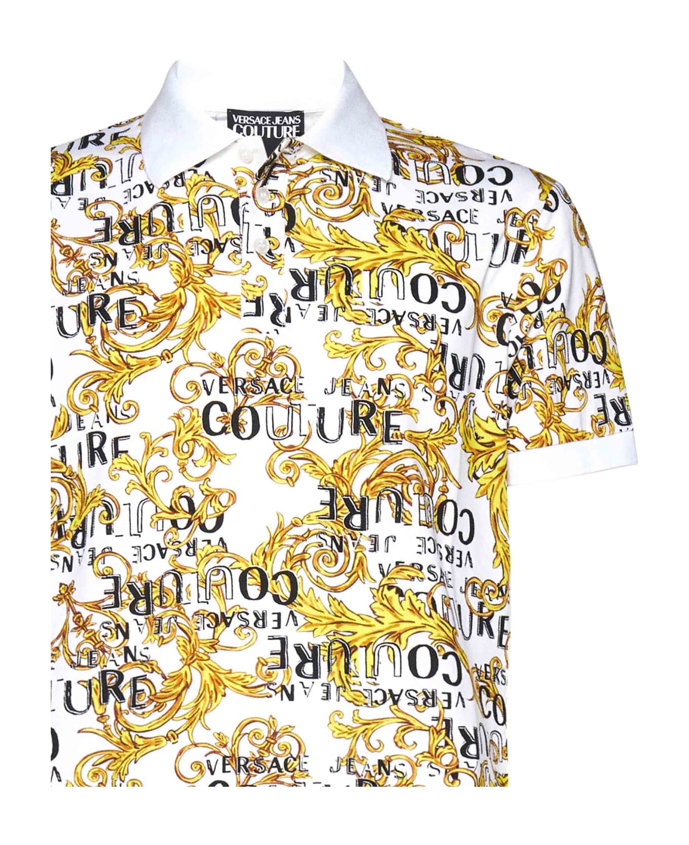 Versace Jeans Couture Polo Shirt - White gold
