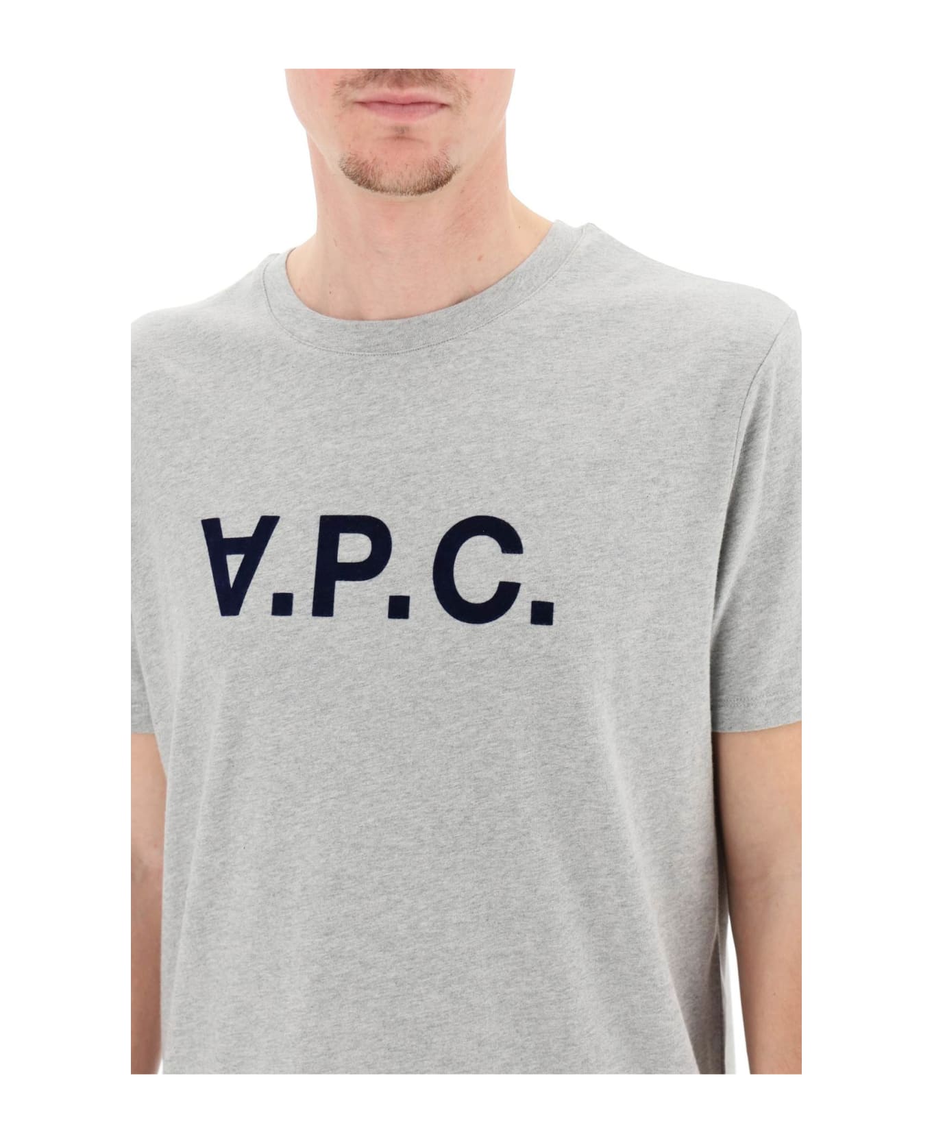 A.P.C. Logo Round Neck T-shirt - Grey