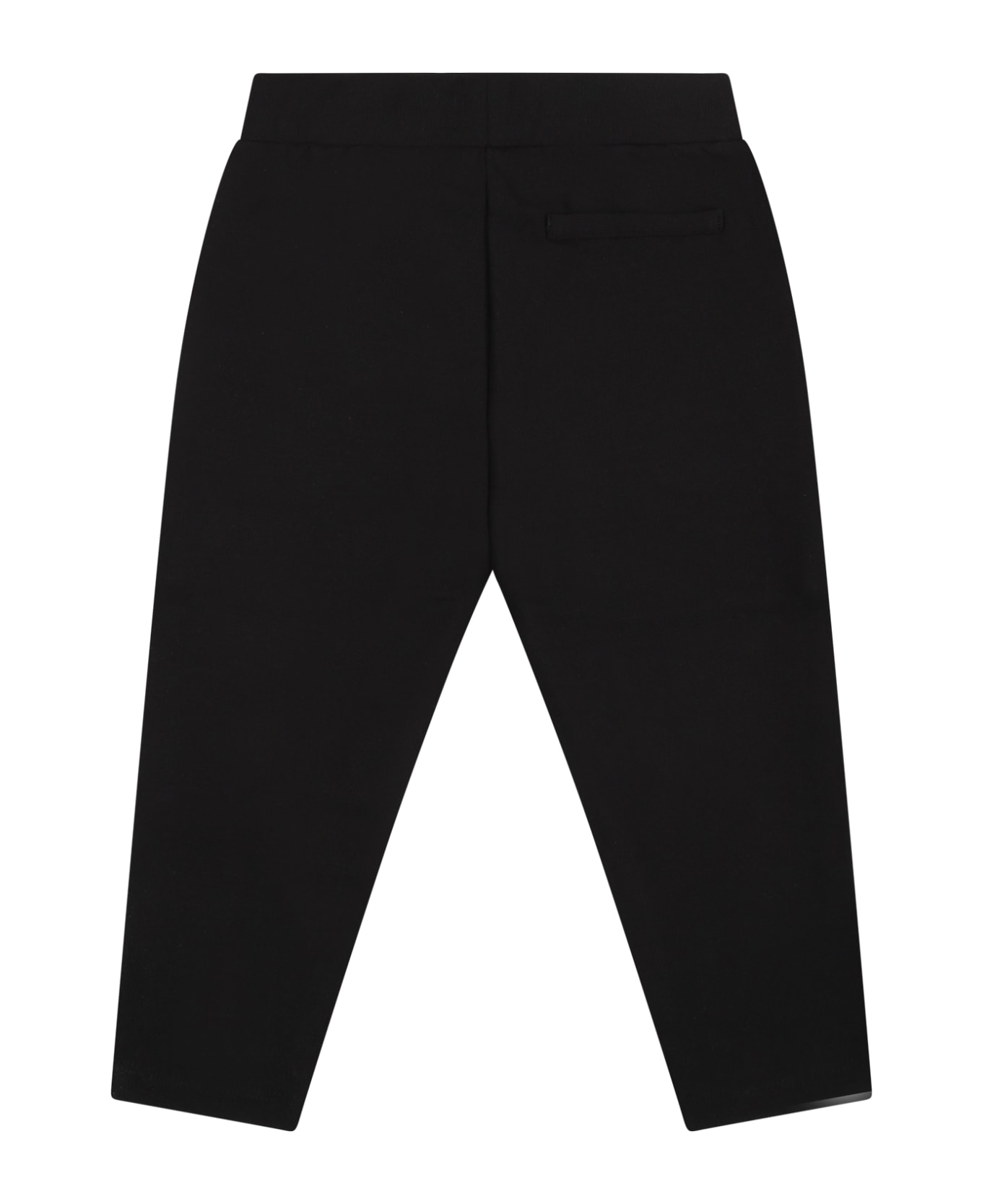 Calvin Klein Black Trousers For Baby Boy With Logo - Black ボトムス