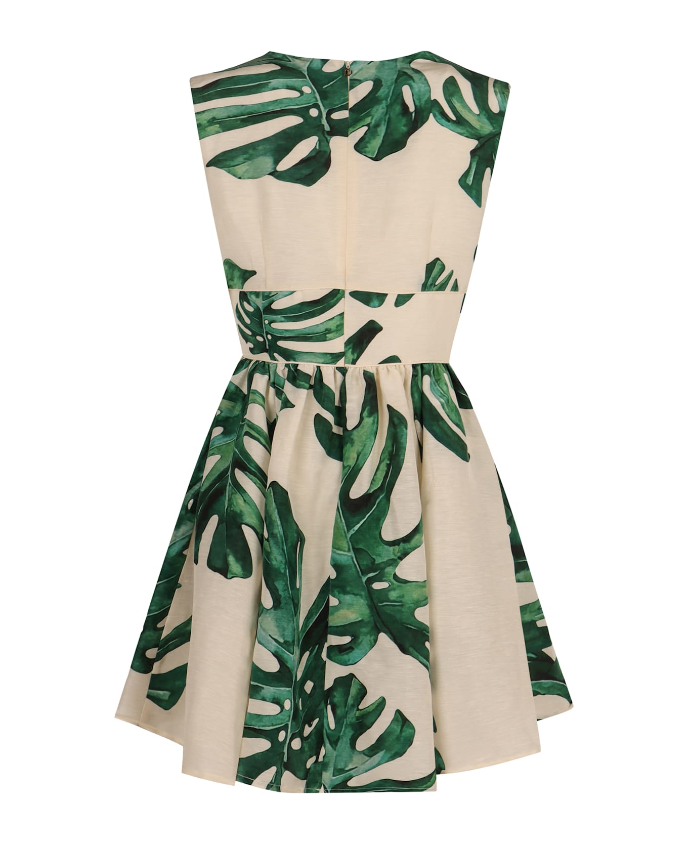 Raquel Diniz Linen And Silk Dress - panna
