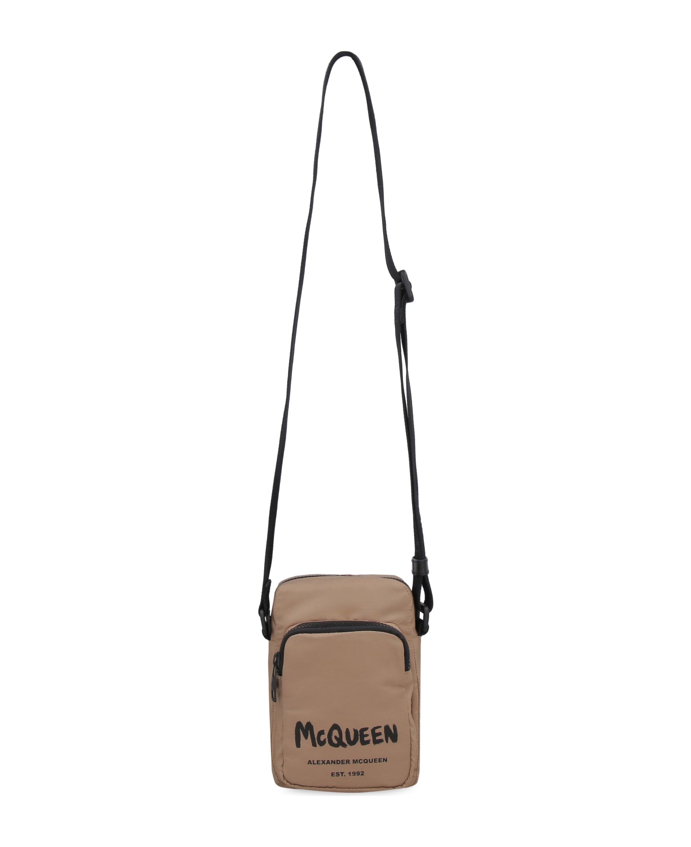 Alexander McQueen Mini Urban Biker Messenger Bag With Logo - Beige