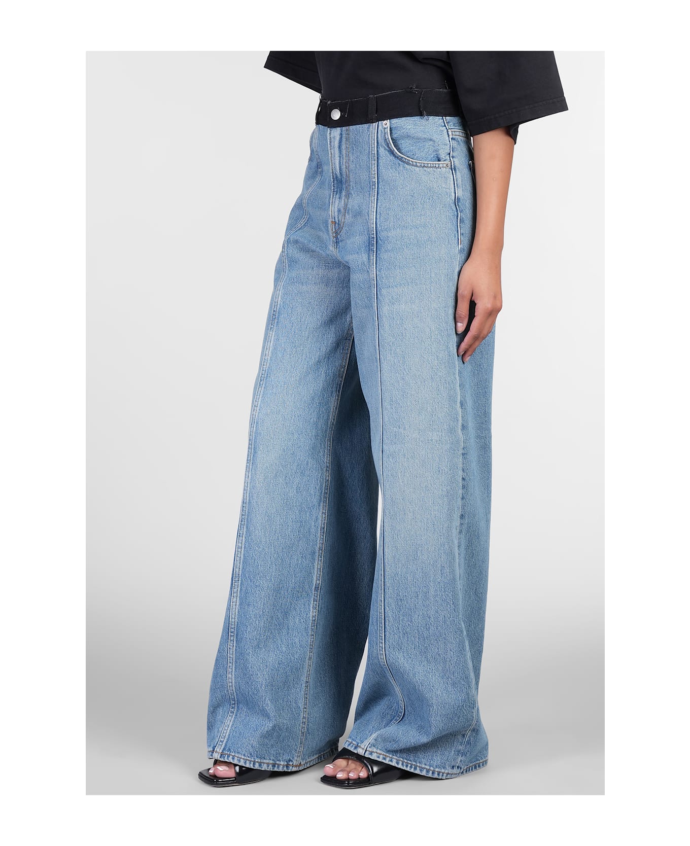 Haikure Peace Jeans In Blue Cotton - blue