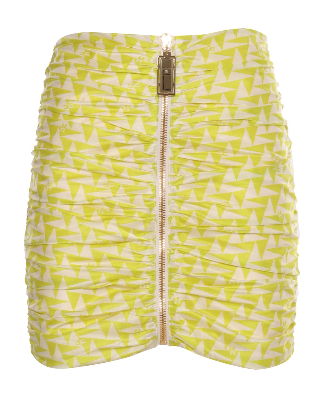 Elisabetta Franchi Yellow Skirt With Zip - YELLOW