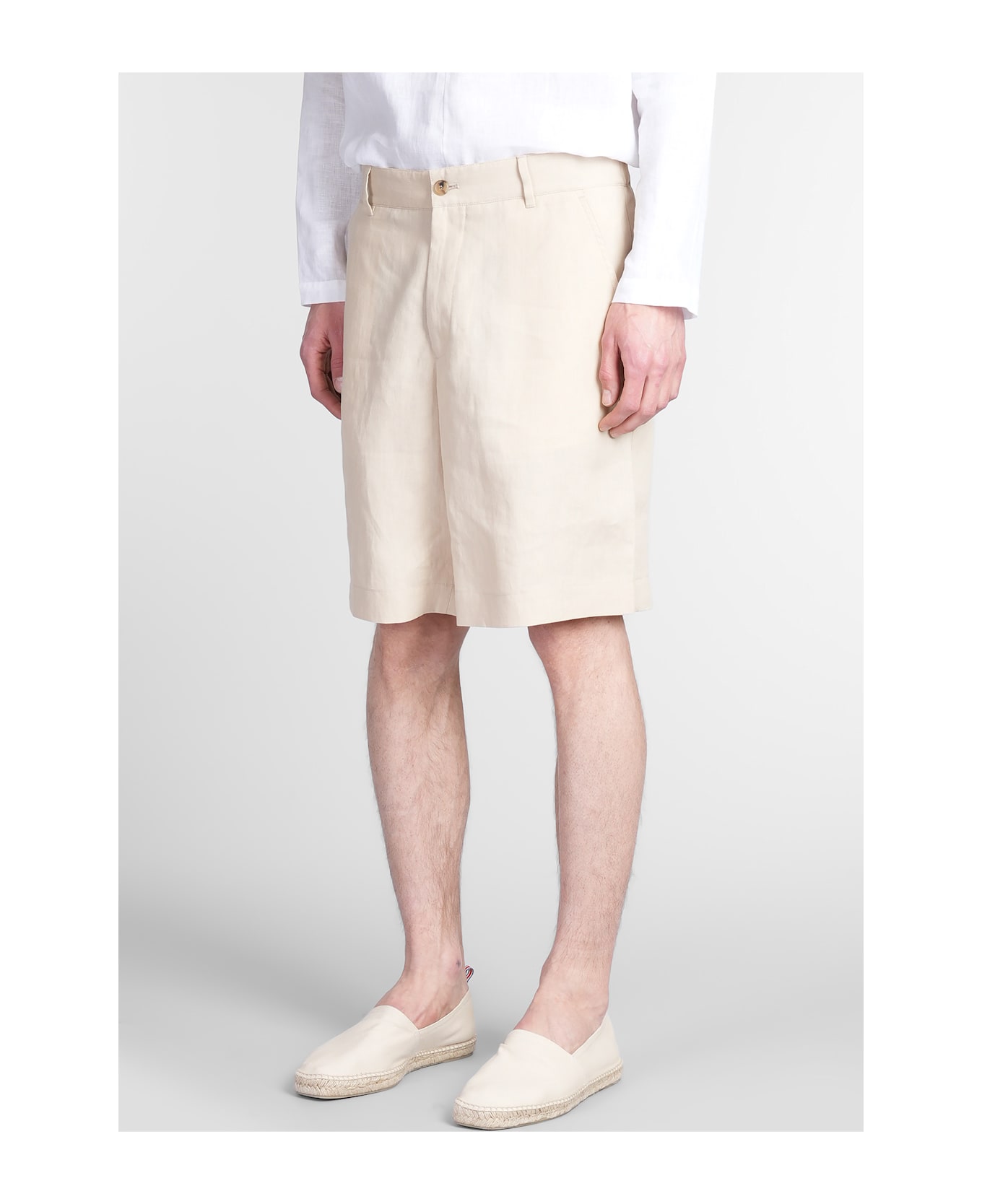 Paul Smith Shorts In Beige Linen - beige