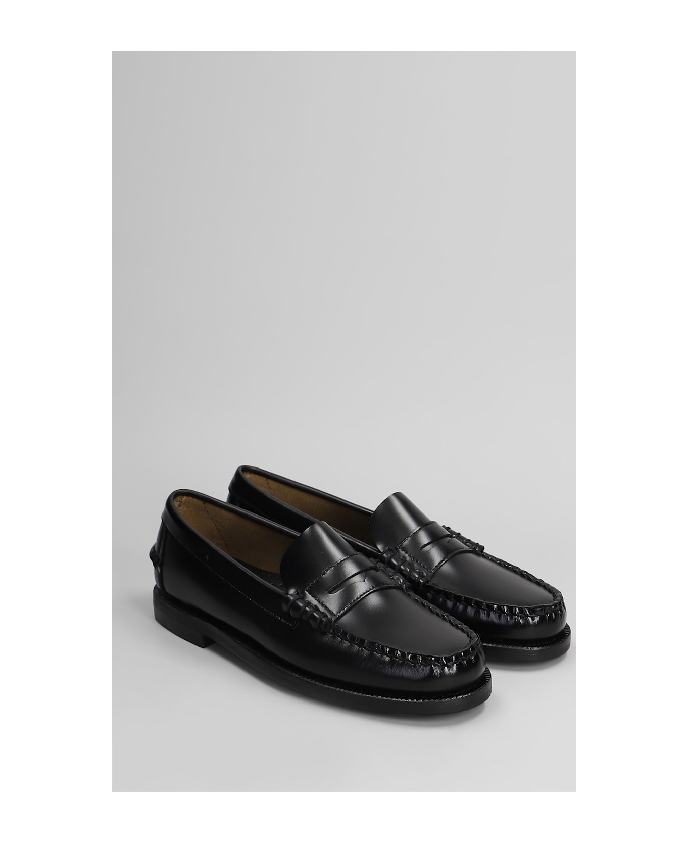 Sebago Classic Dan Loafers In Black Leather - black