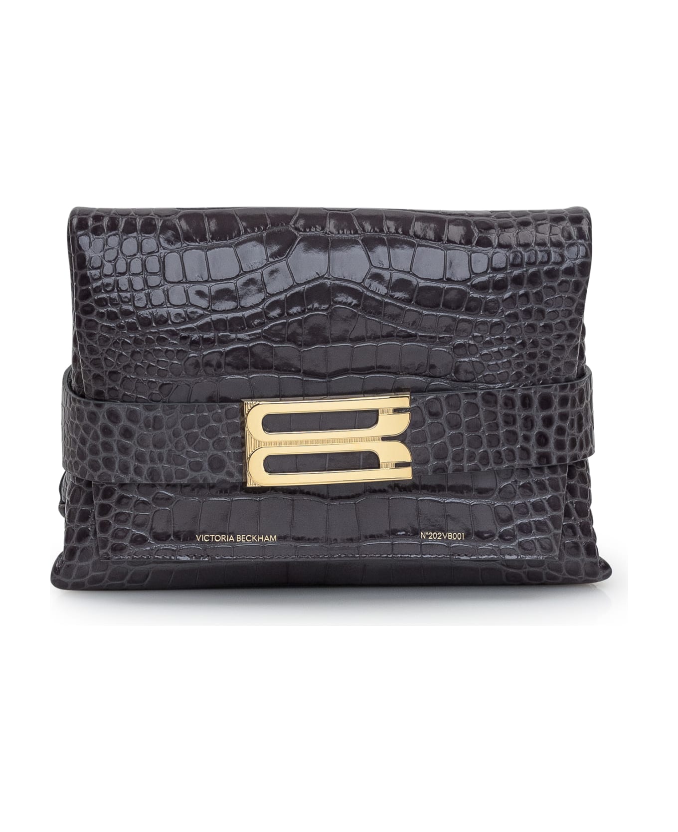 Victoria Beckham Buckle Chain Pouch Bag - SLATE GREY