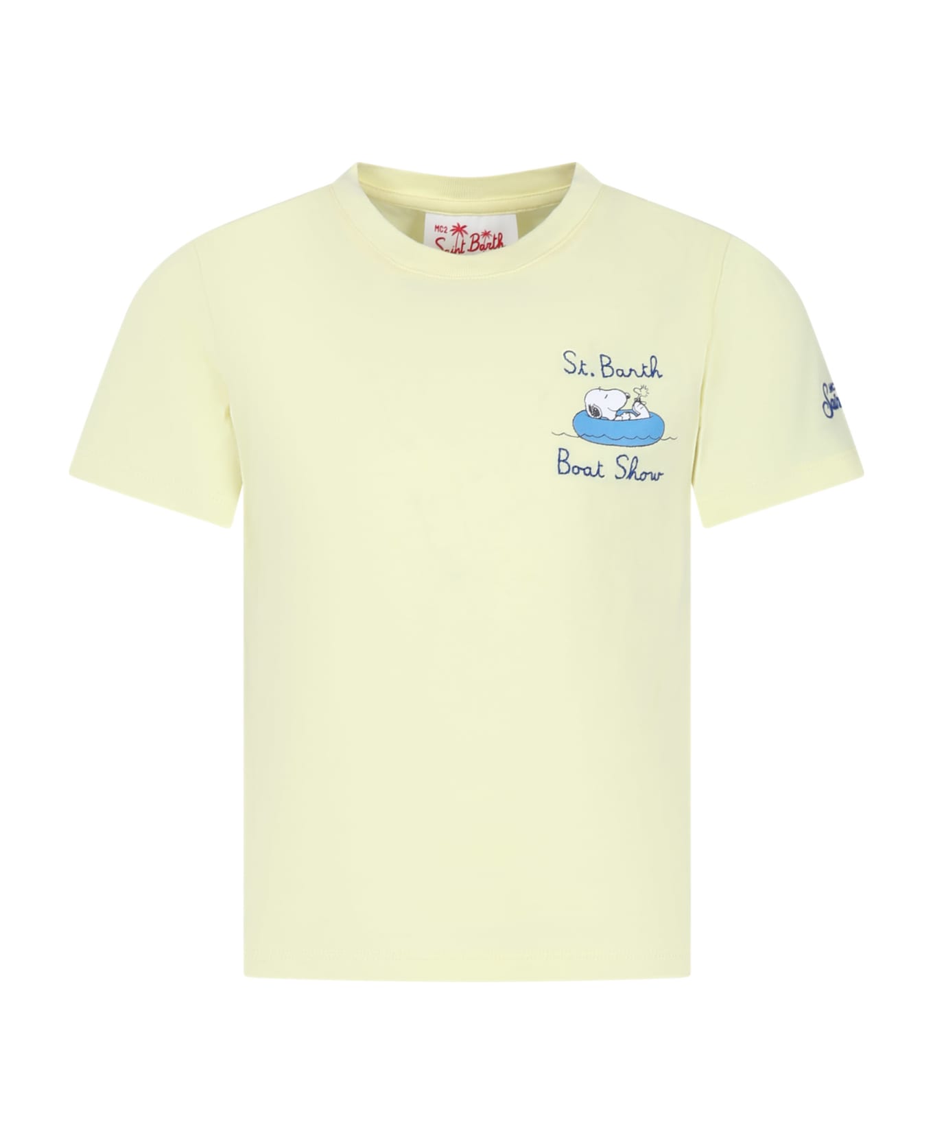 MC2 Saint Barth Yellow T-shirt For Kids With Snoopy Print - Yellow