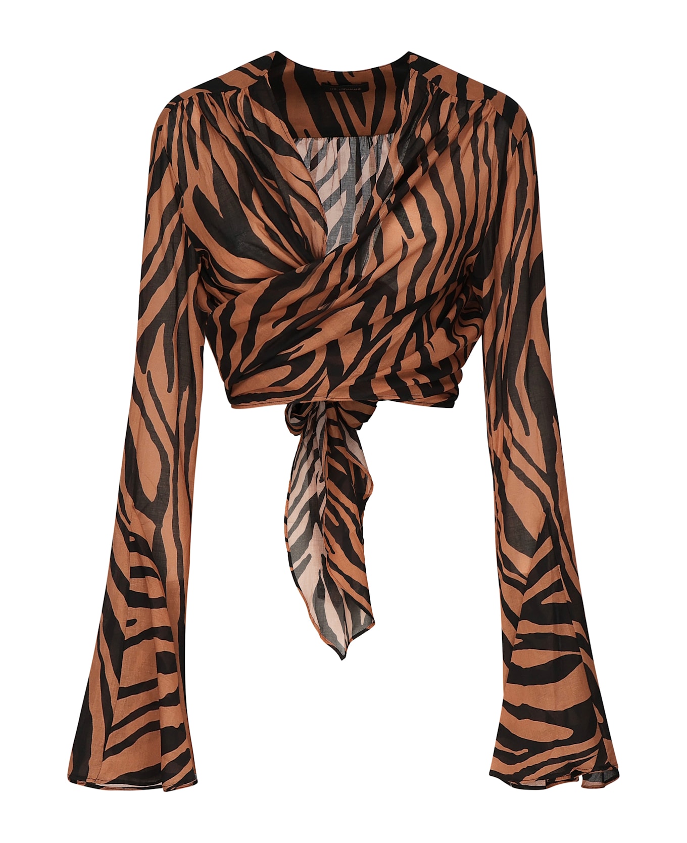 The Andamane Wynn Zebra Print Top - ZEBRA BROWN