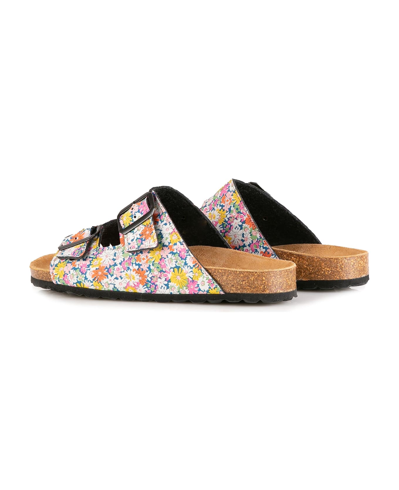 MC2 Saint Barth Woman Sandals With Flower Print - MULTICOLOR