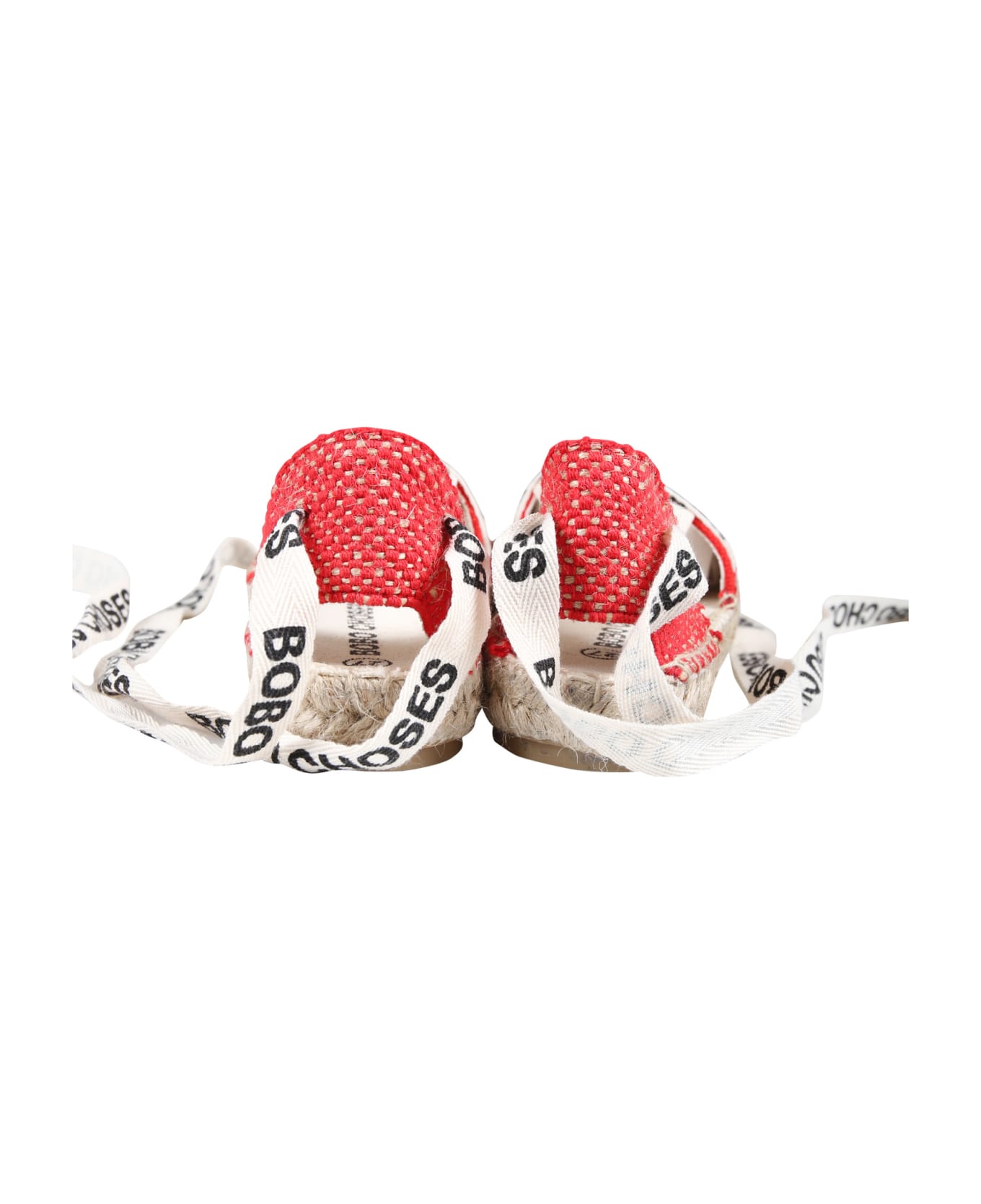 Bobo Choses Red Espadrilles For Girl With Logo - Red
