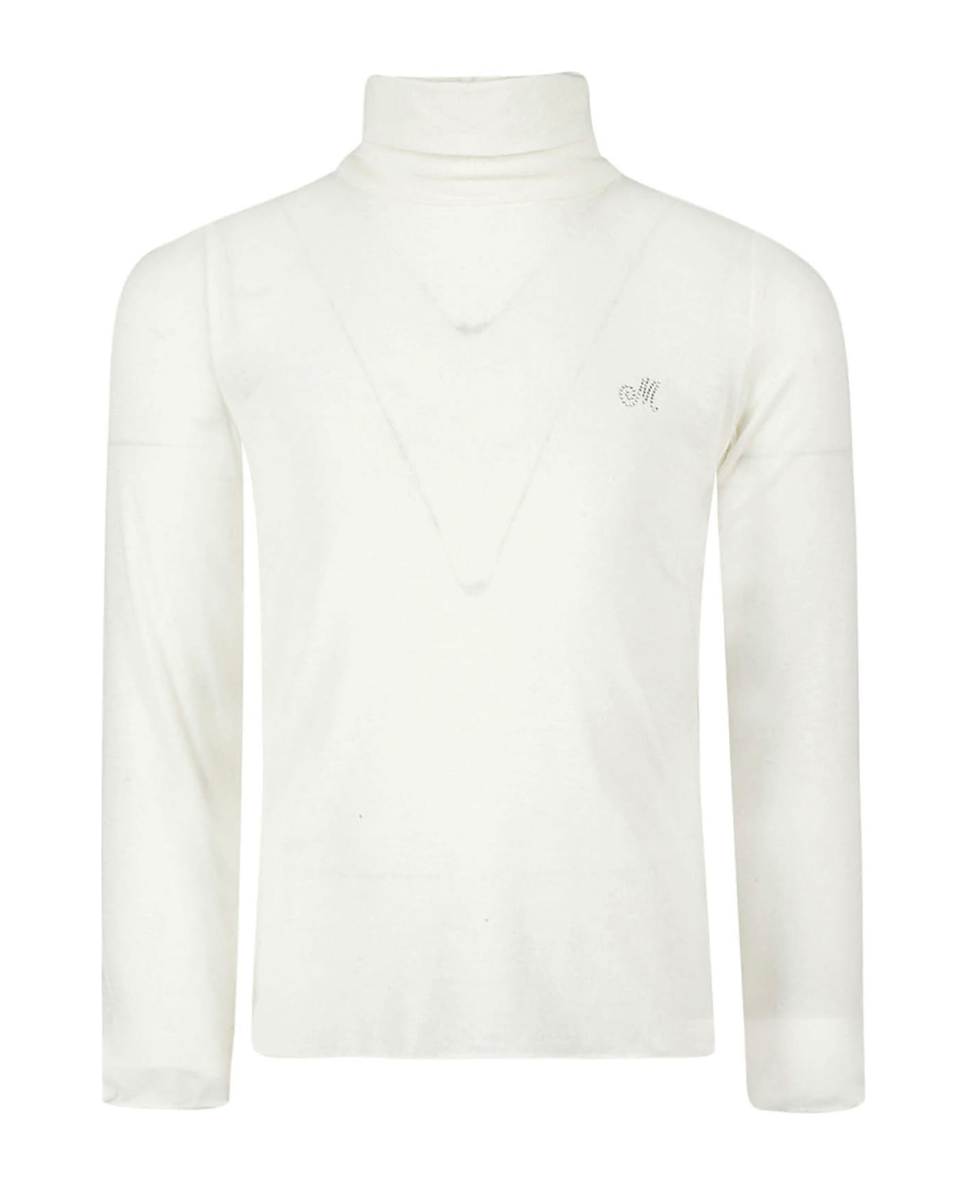 Monnalisa Lupetto Soft Basic - White Tシャツ＆ポロシャツ