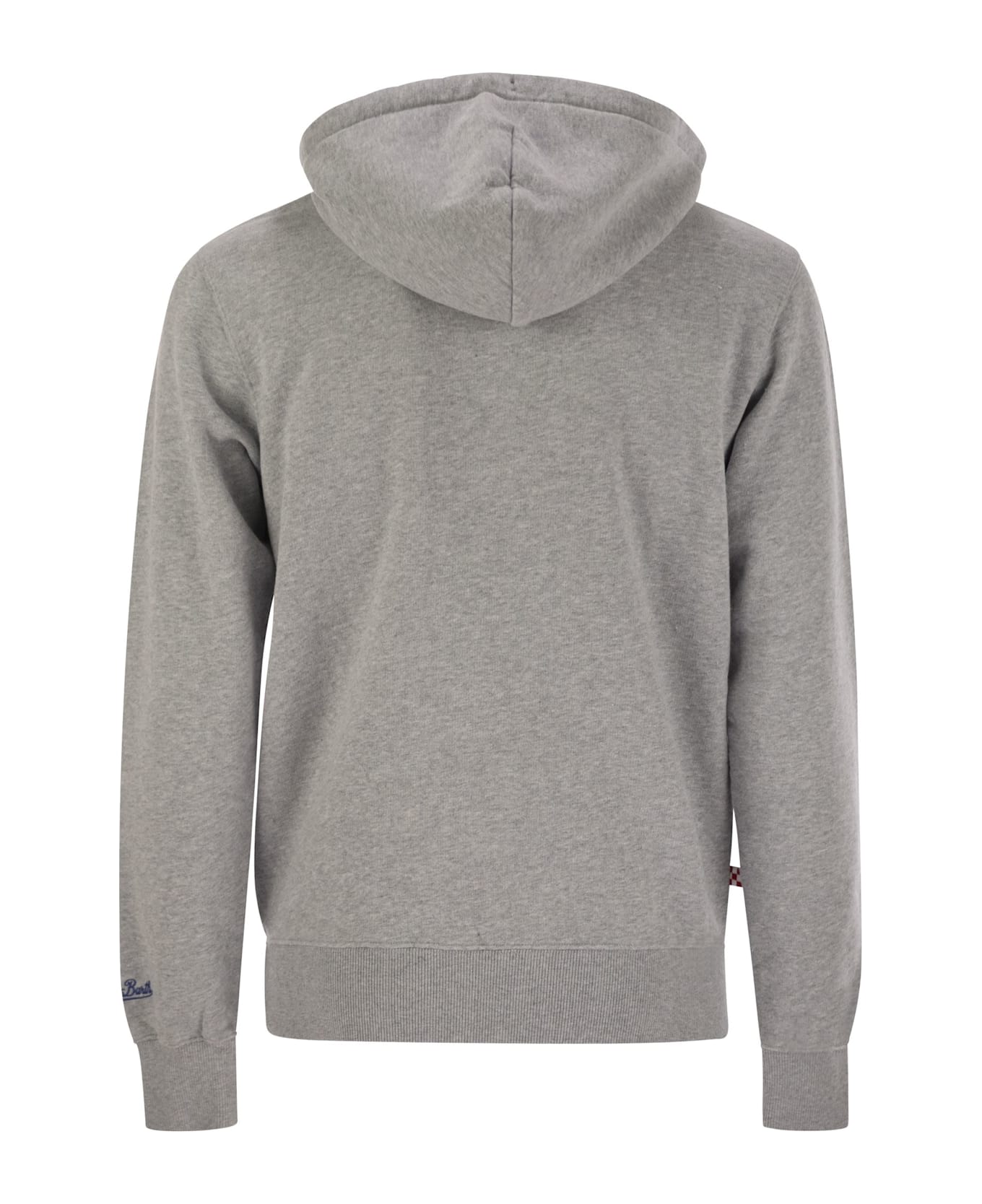 MC2 Saint Barth Men's Grey Tribeca Sweatshirt With Vacanze Di Natale Logo Embroidery MC2 Saint Barth - GREY