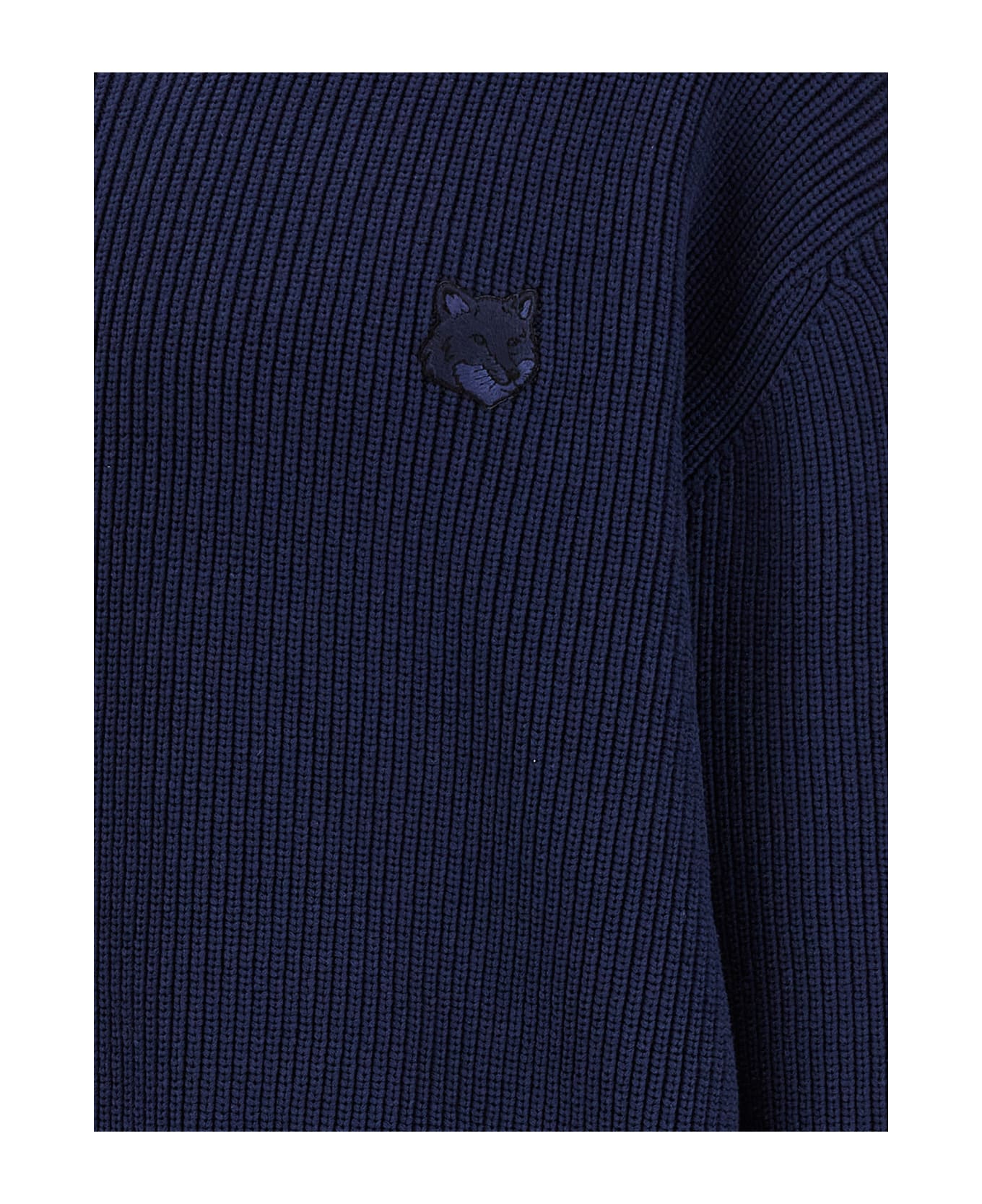 Maison Kitsuné 'bold Fox Head' Sweater - Blue ニットウェア