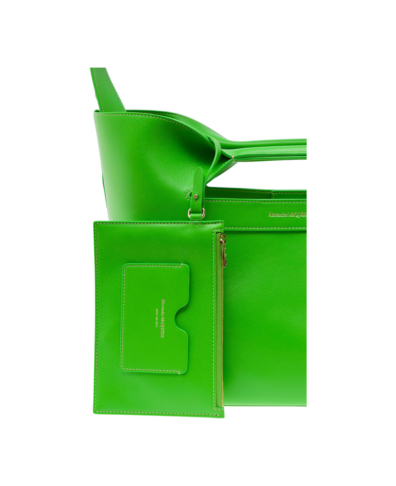Alexander McQueen The Bow Small Neon Green Handbag In Leather Alexander Mcqueen Woma - Green