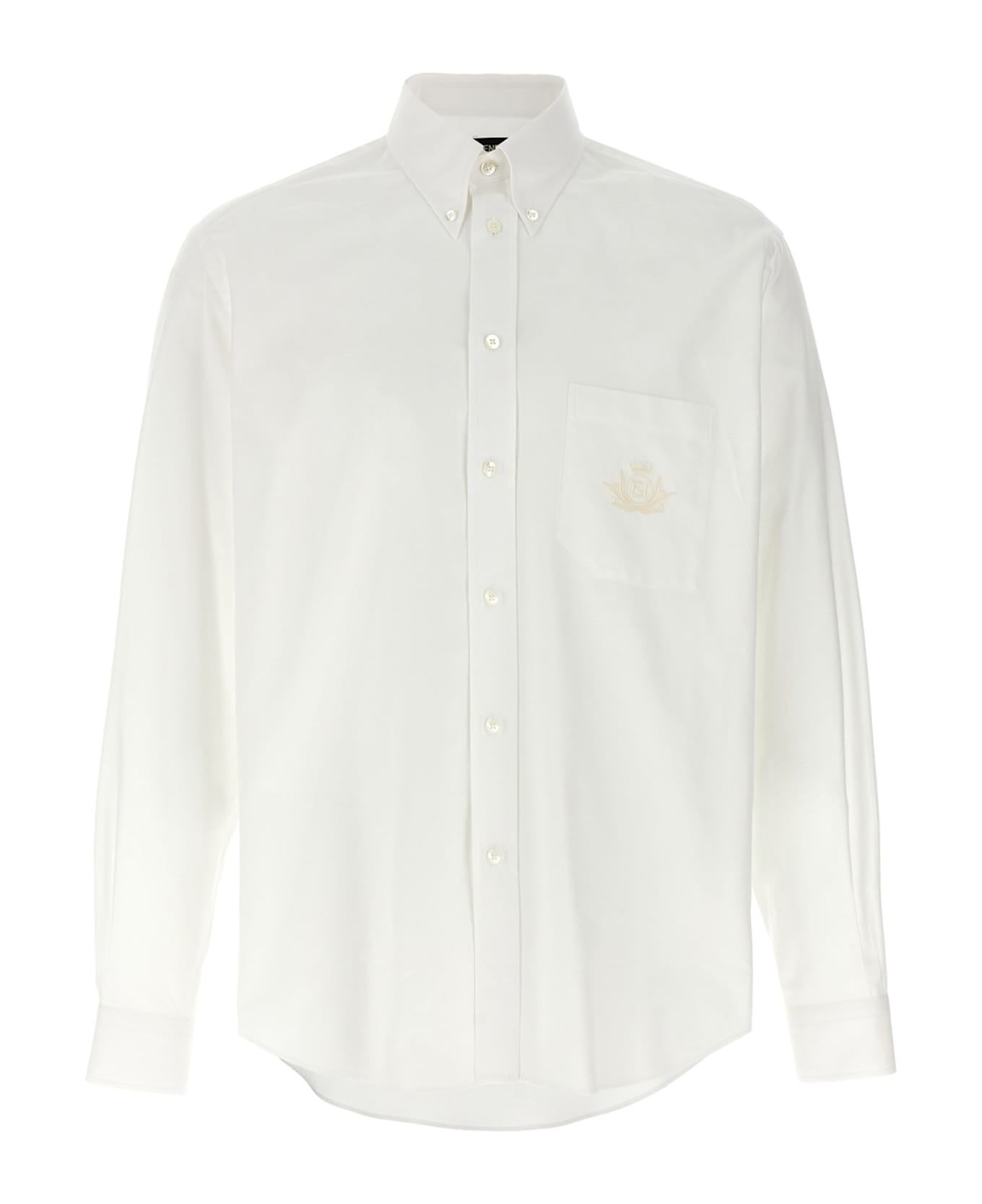 Fendi Crest Shirt - White