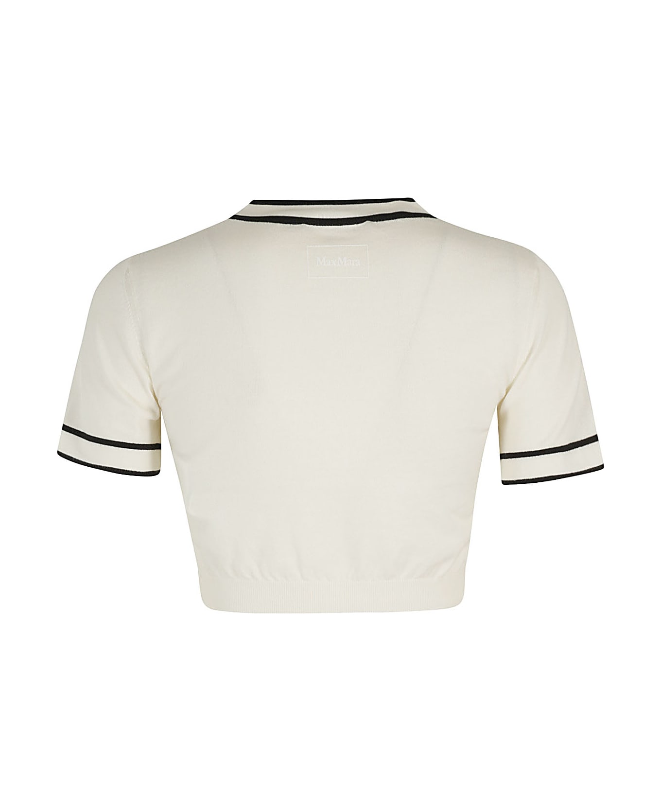 Max Mara Cropped T-shirt - Bianco Avorio
