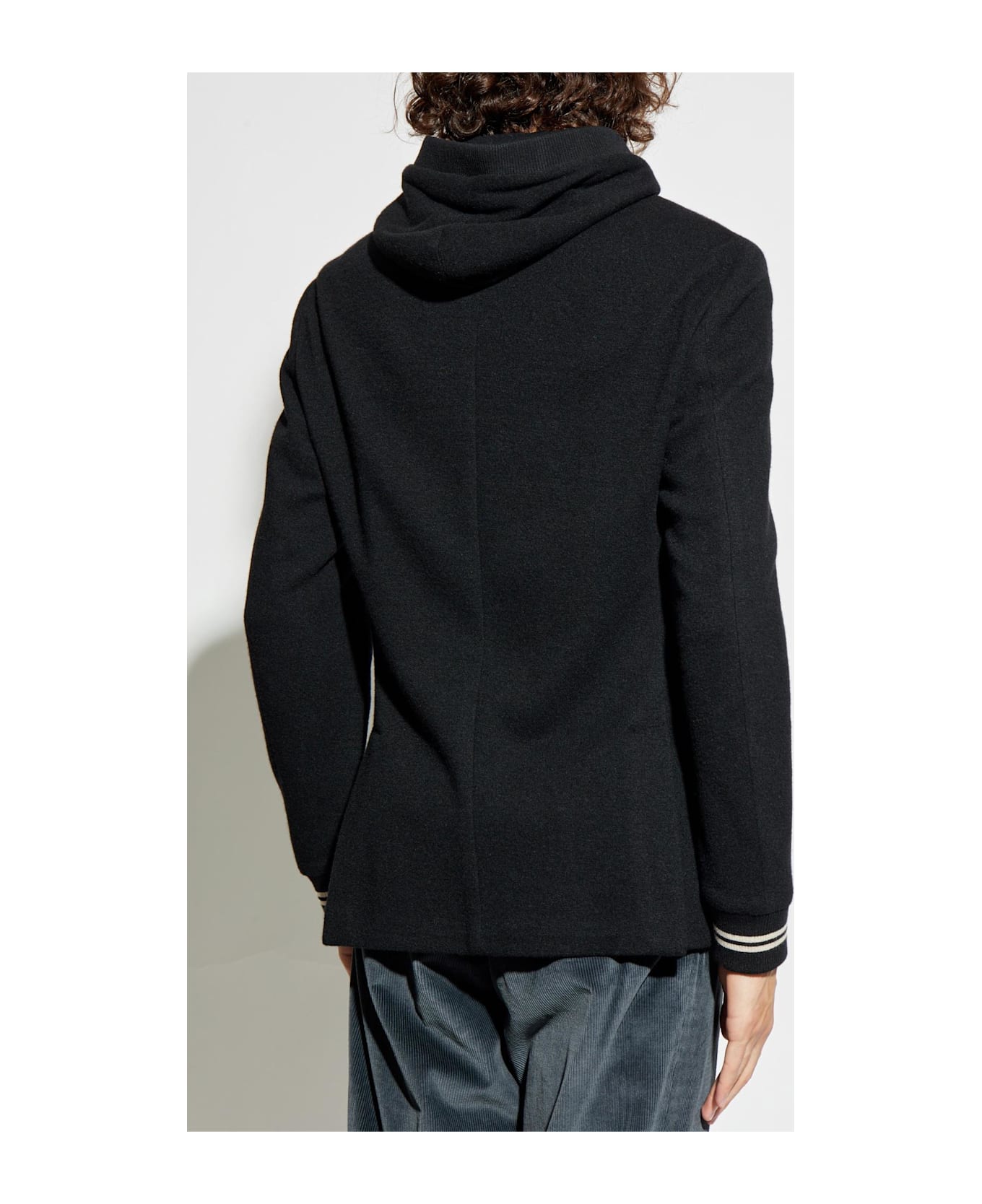 Eleventy Jacket With Detachable Hood - Black