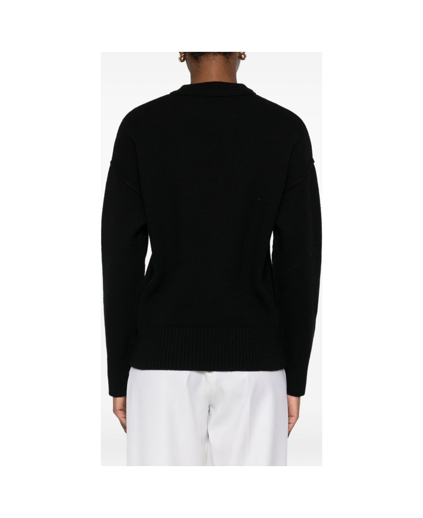 Ami Alexandre Mattiussi Ami De Coeur Wool Cardigan - Black